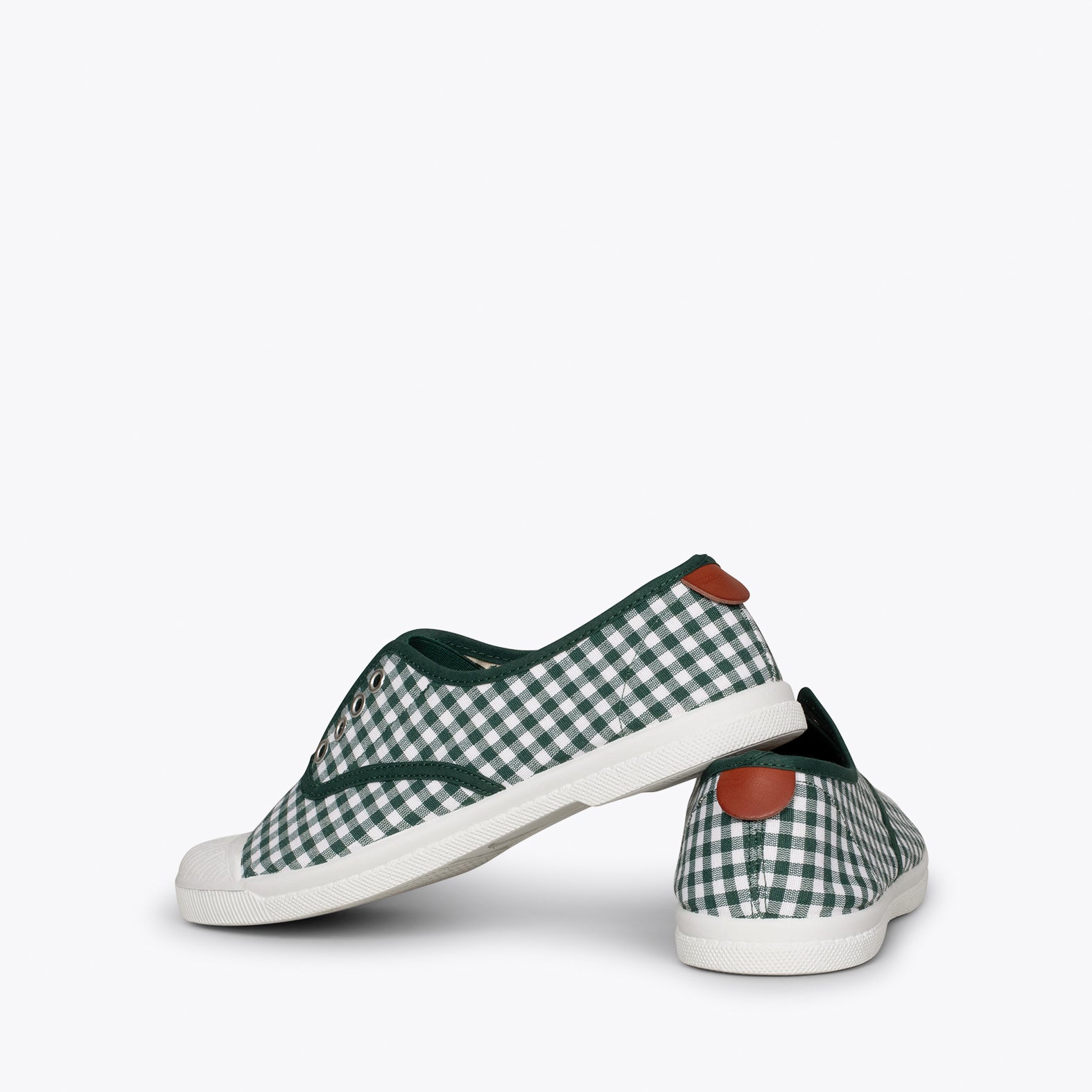 WAY - Zapatillas sin cordones de lona vichy VERDE - miMaO ®