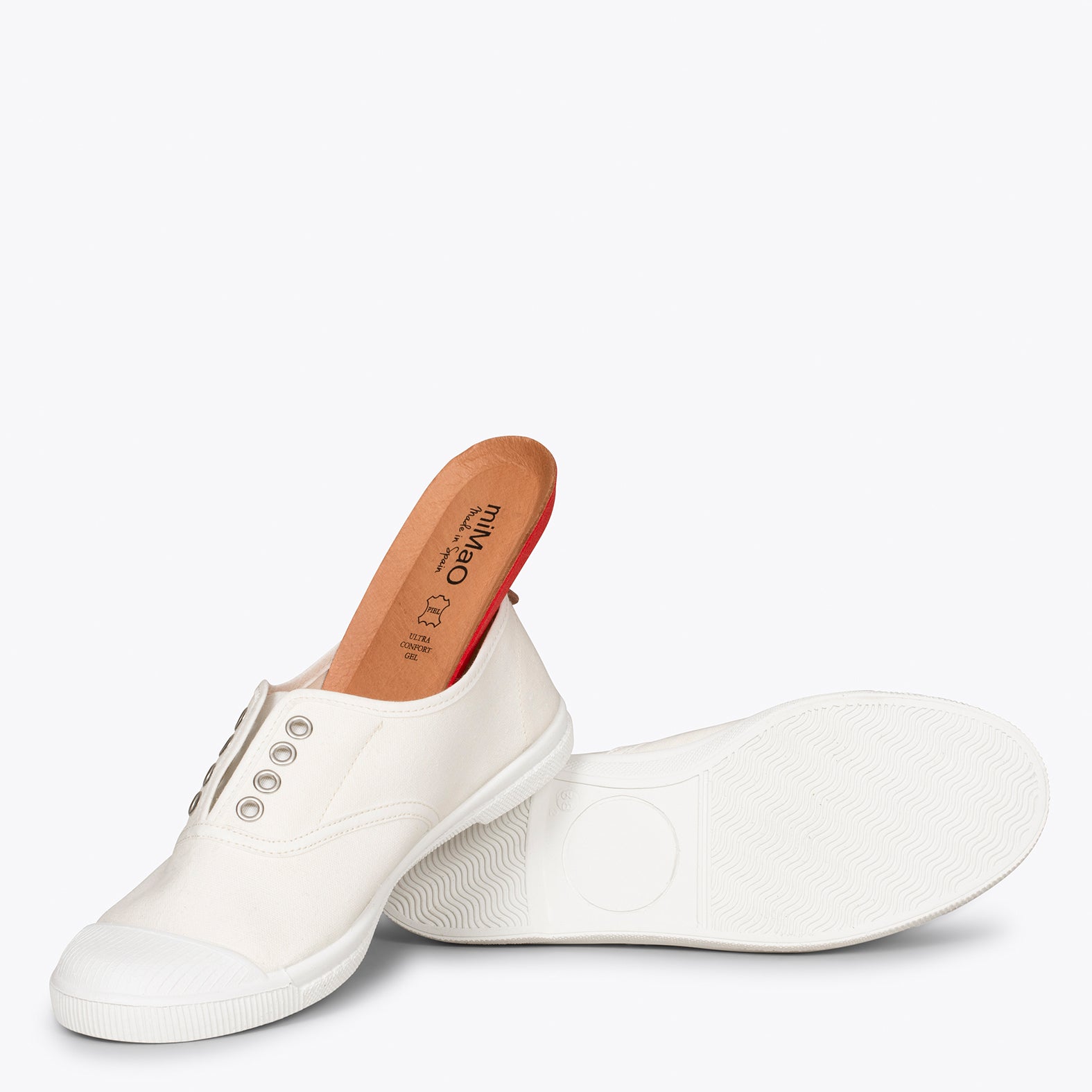WAY - Zapatillas sin cordones de lona BLANCAS - miMaO ®
