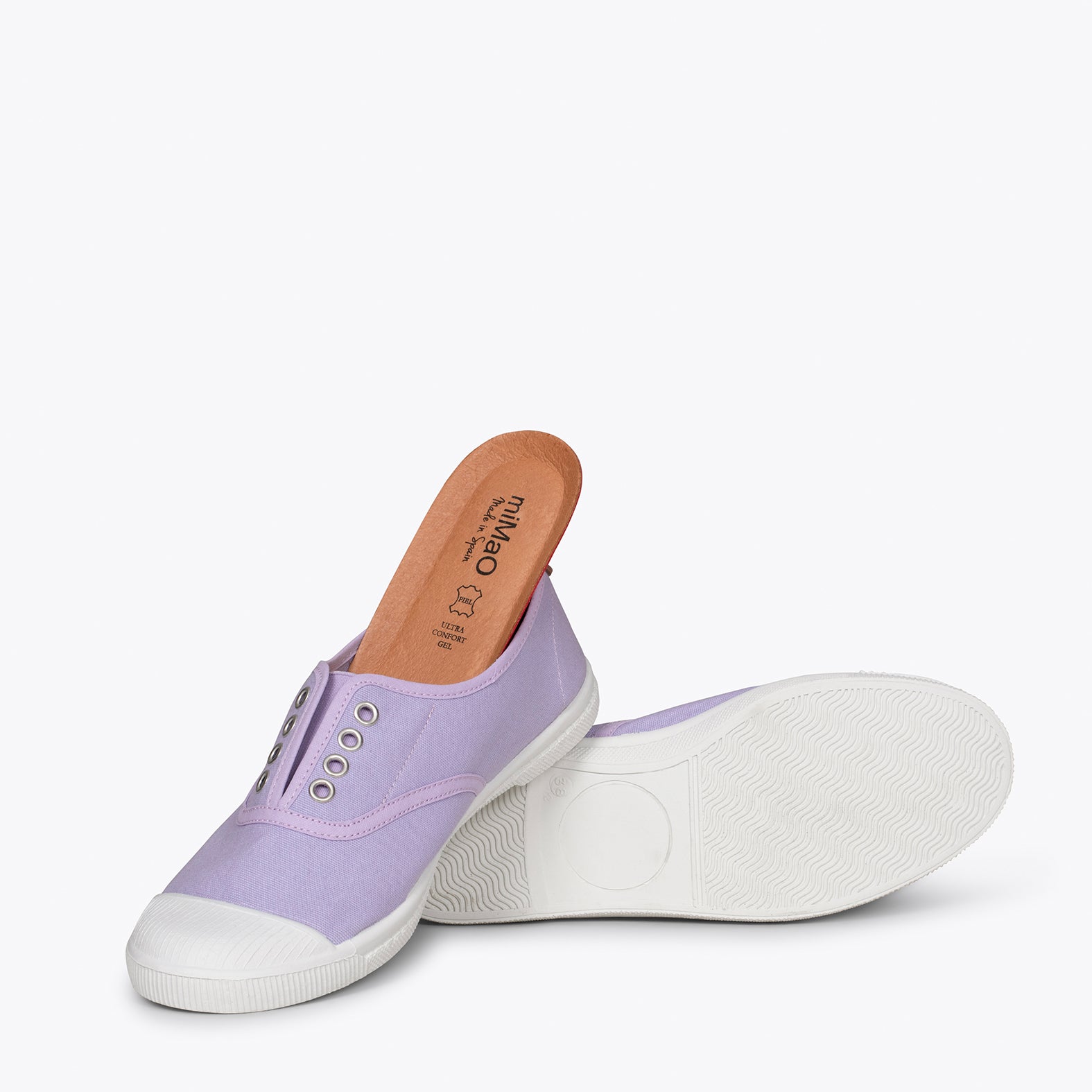 WAY - Zapatillas sin cordones de lona LILAS - miMaO ®