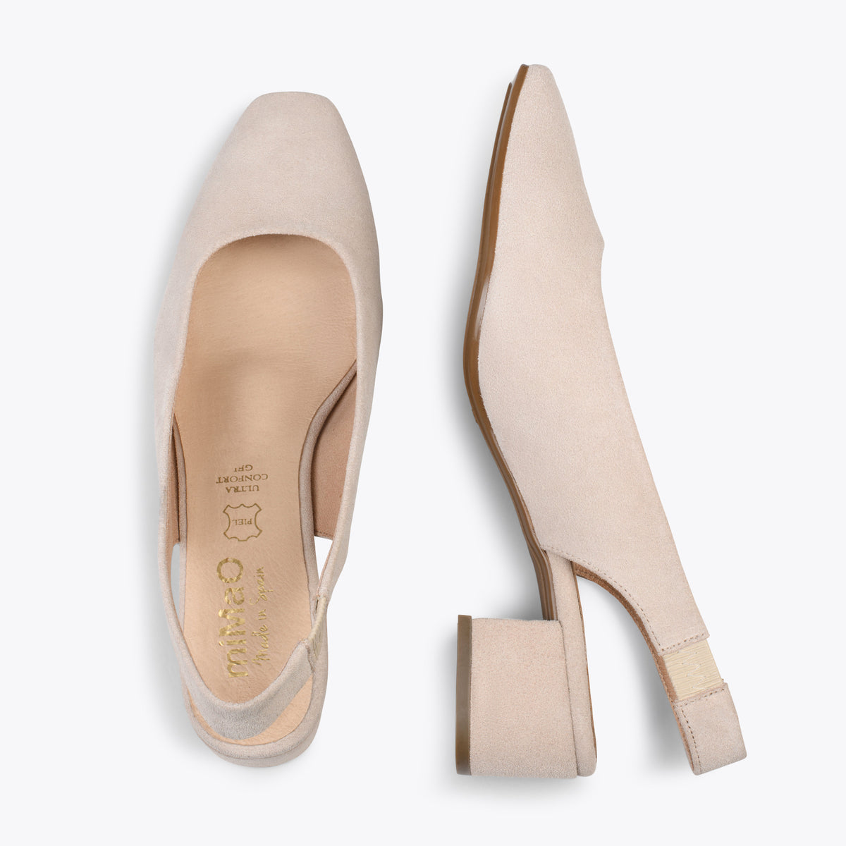 URBAN LADY – Zapatos de tacón destalonados BEIGE