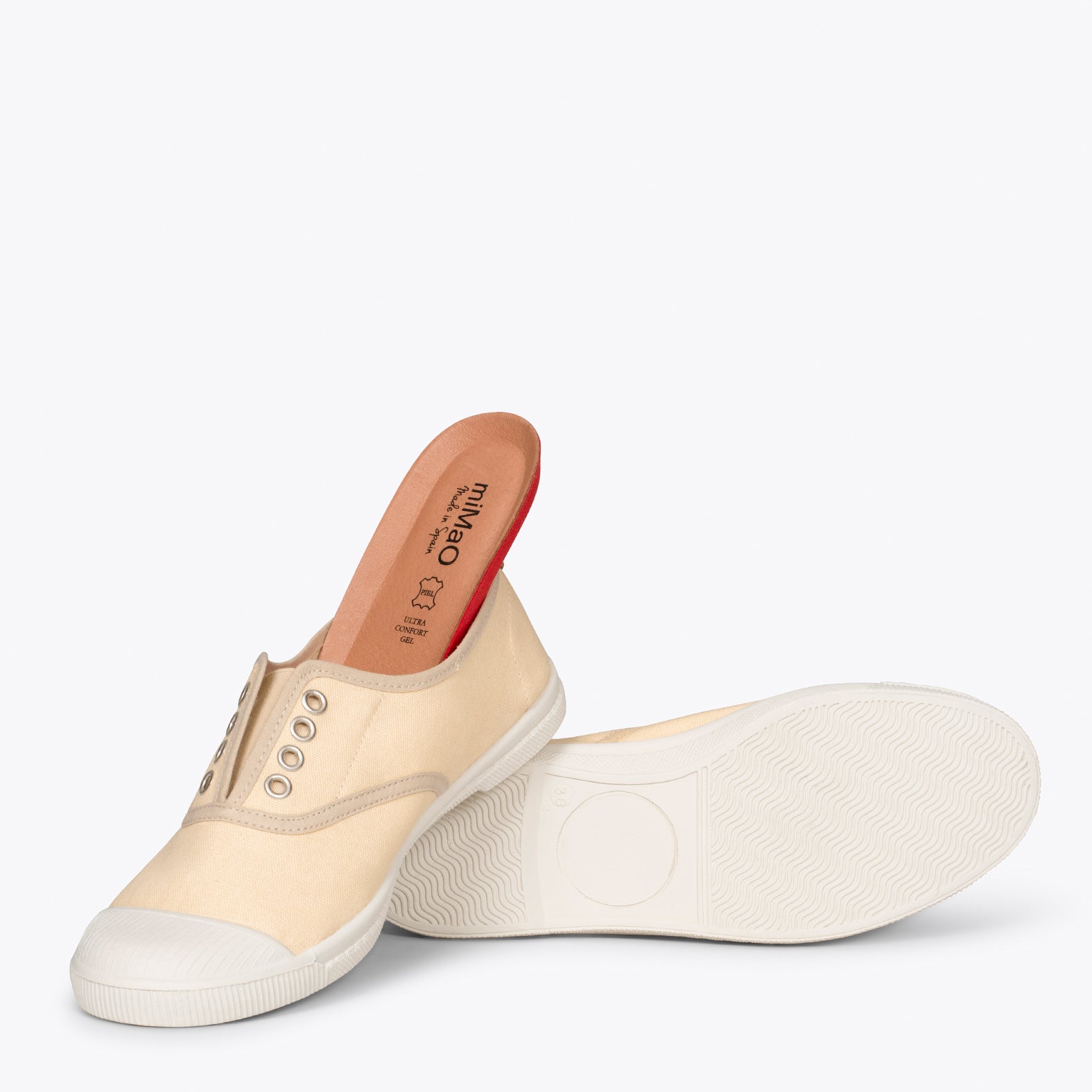 WAY - Zapatillas sin cordones de lona BEIGE - miMaO ®