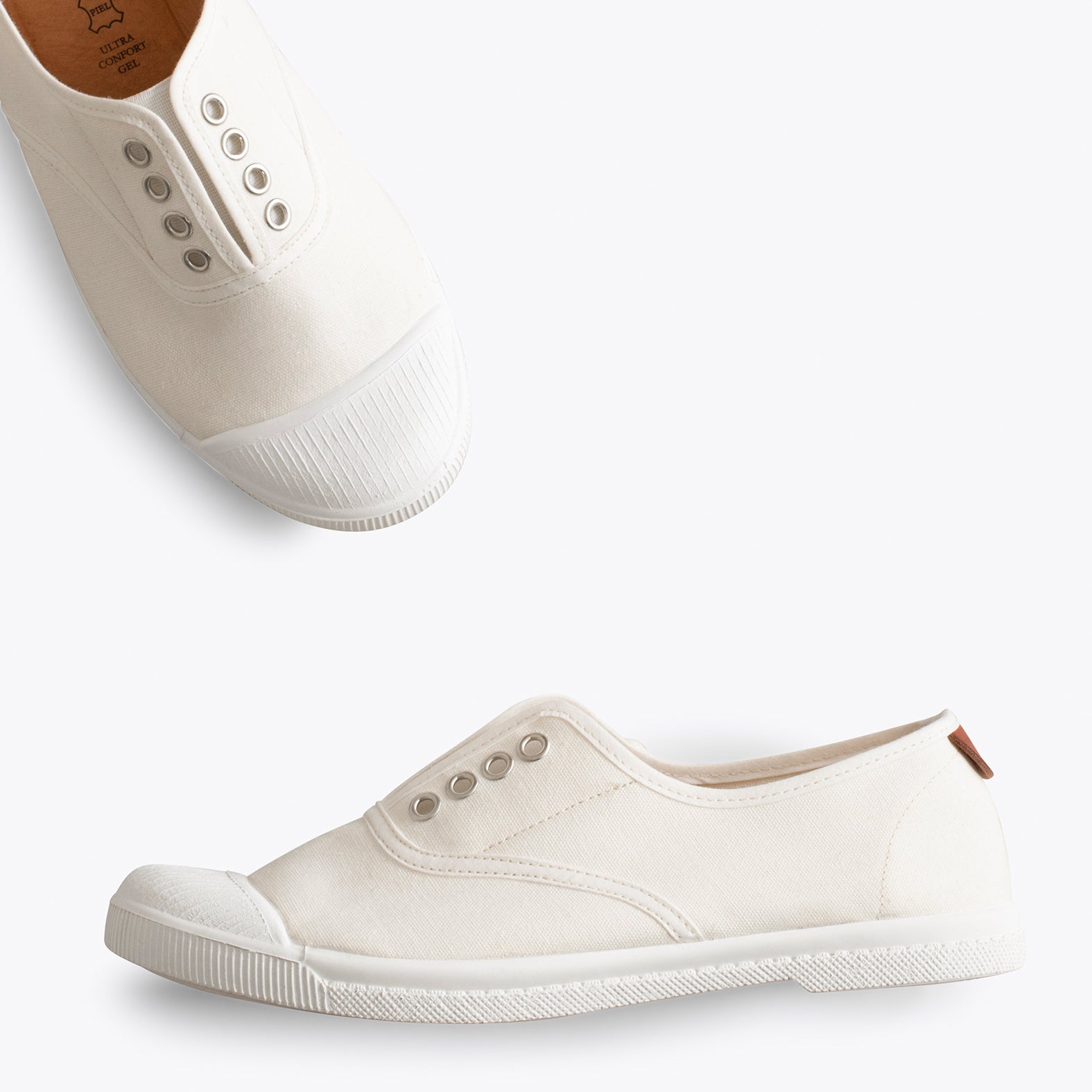 WAY - Zapatillas sin cordones de lona BLANCAS - miMaO ®