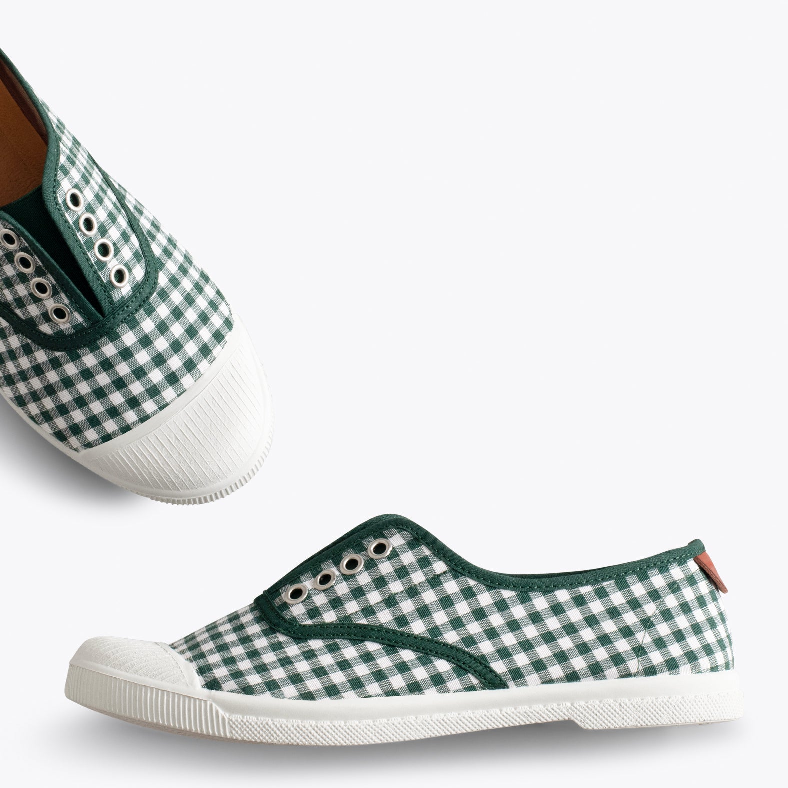 WAY - Zapatillas sin cordones de lona vichy VERDE - miMaO ®