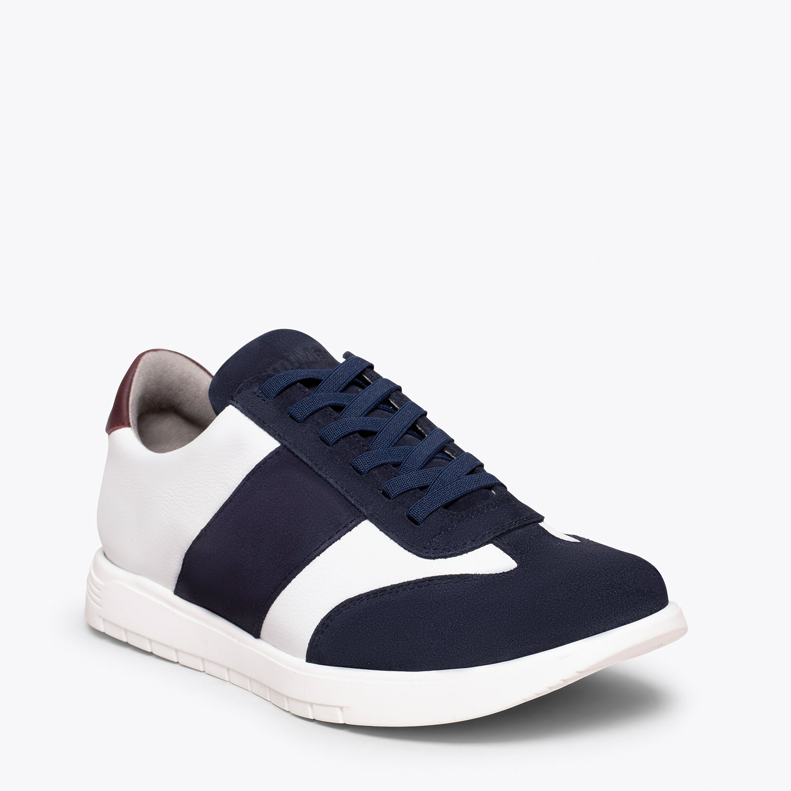 SPORT Deportivo casual MARINO Y BLANCO de piel combinada