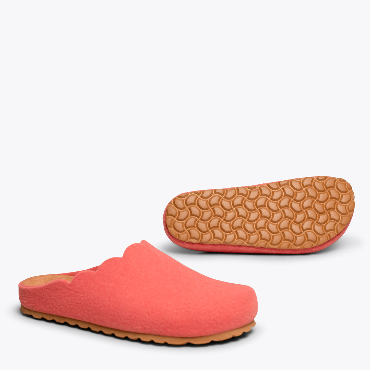 SWEET HOME - SALMON felt home slipper