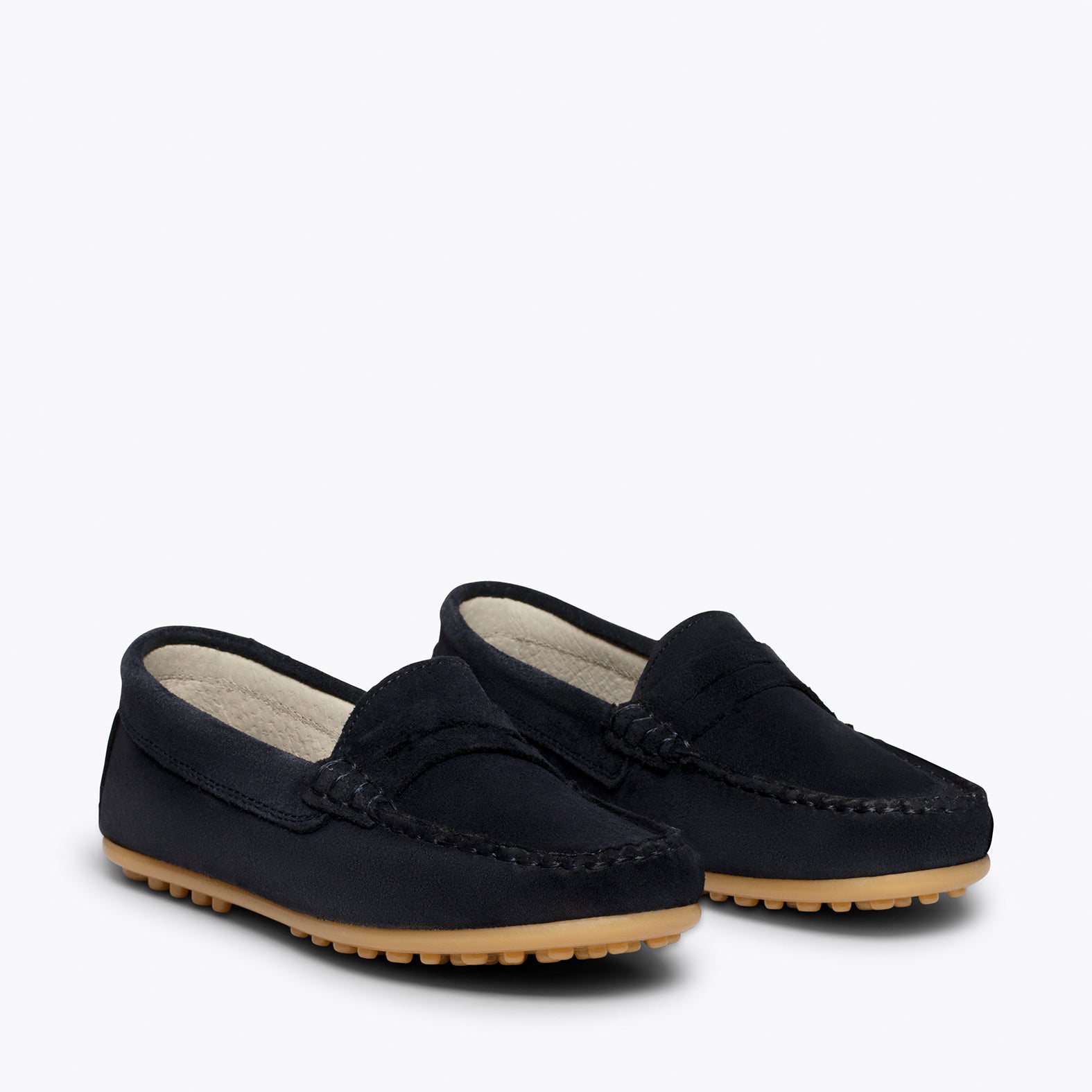 MOCCASÍN - Mocassins BLEU MARINE pour enfants en cuir