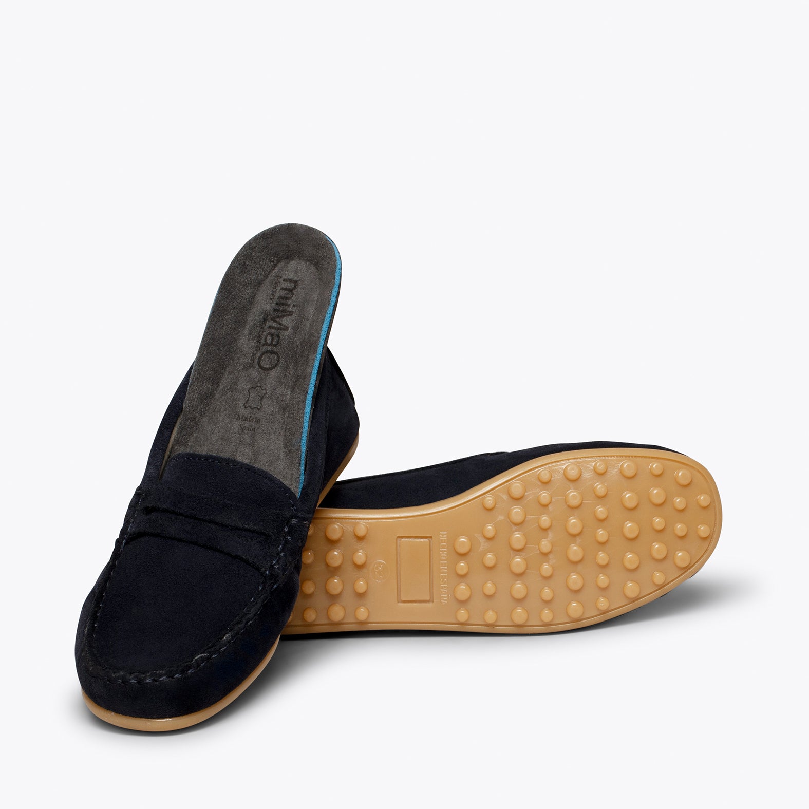 MOCCASÍN - Mocassins BLEU MARINE pour enfants en cuir