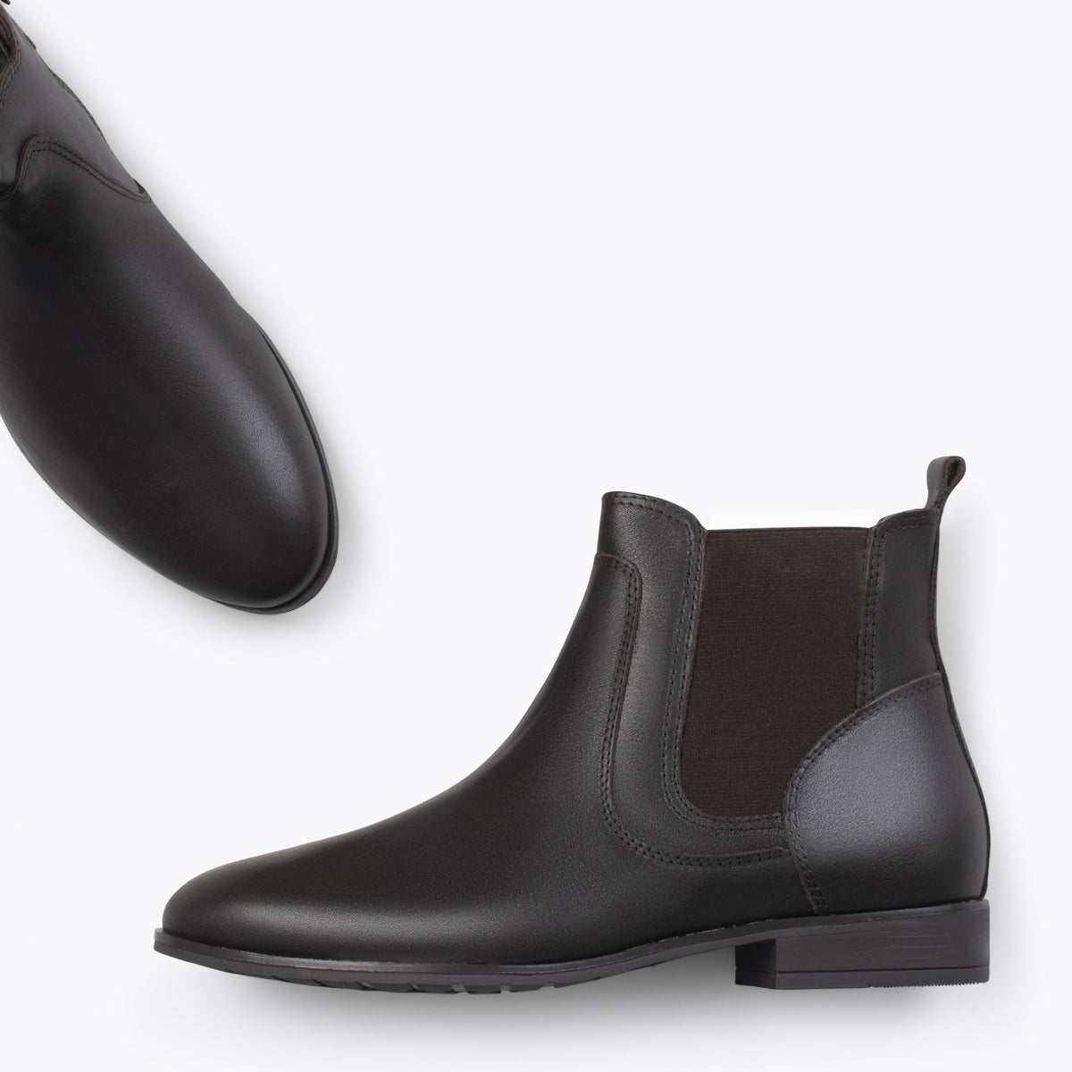 BRIGHTON – Botines planos para mujer NEGRO