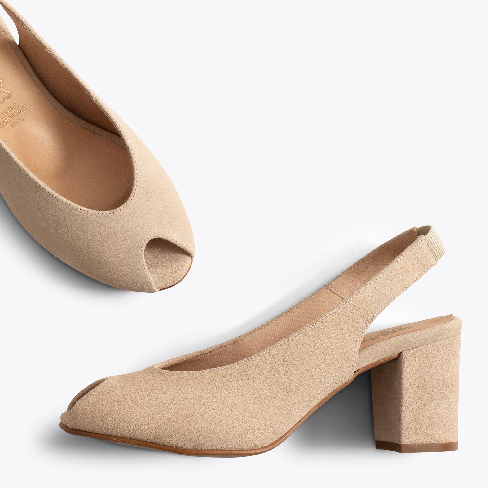 WOMAN - Zapatos destalonados peep-toe BEIGE