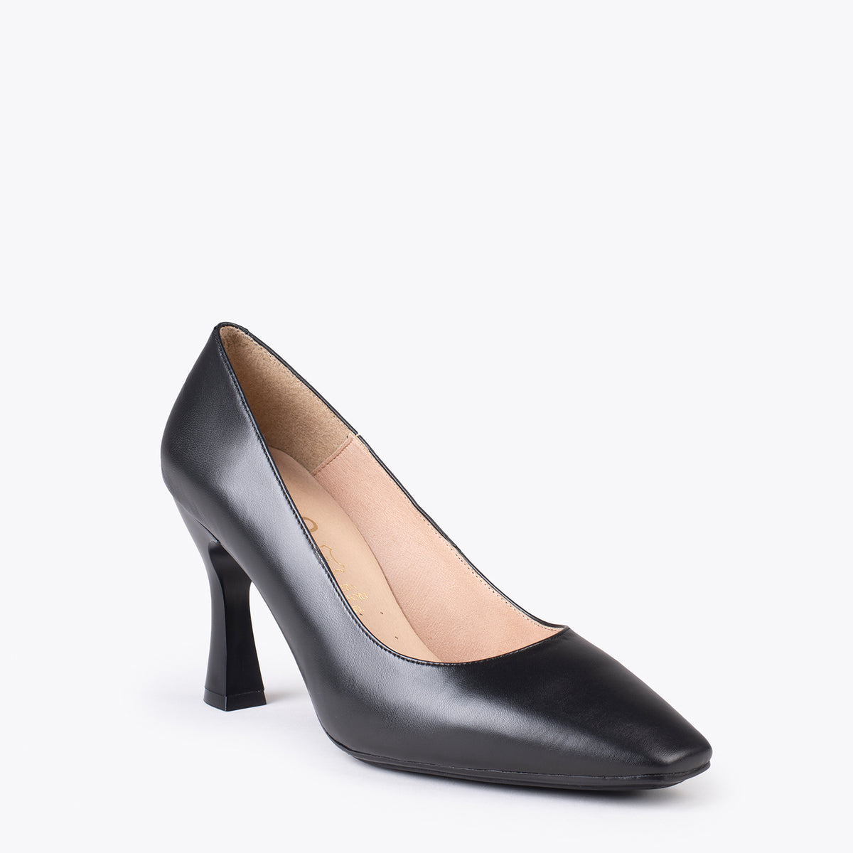 URBAN GLAM CUADRADO – Zapatos de tacón de campana NEGRO