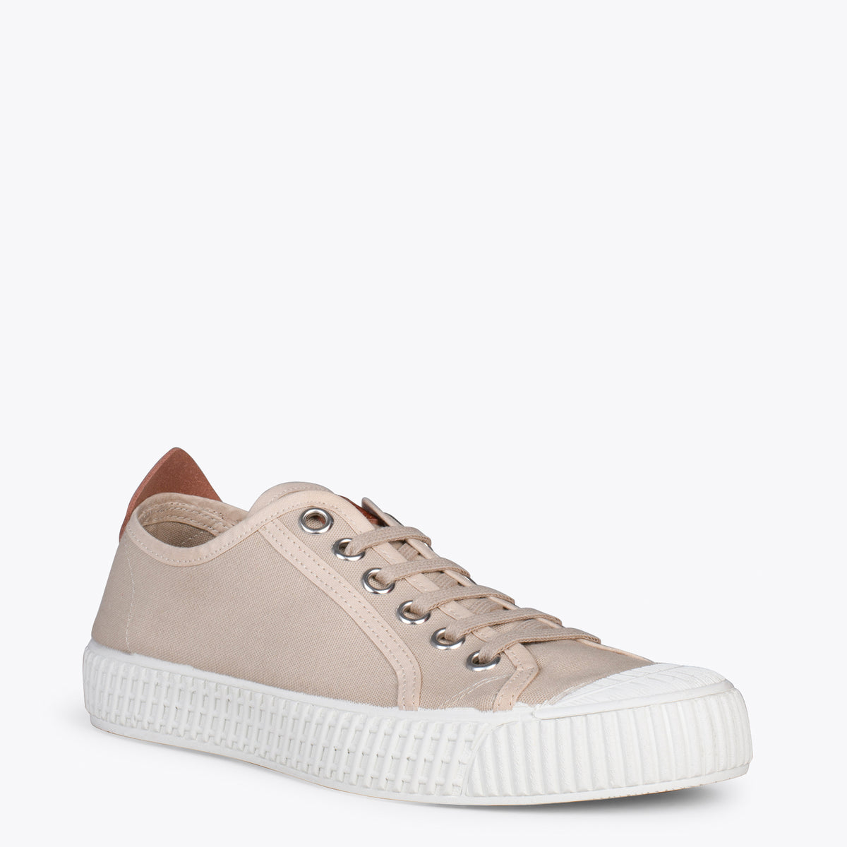 BAMBA – Zapatillas casuals de lona para mujer BEIGE