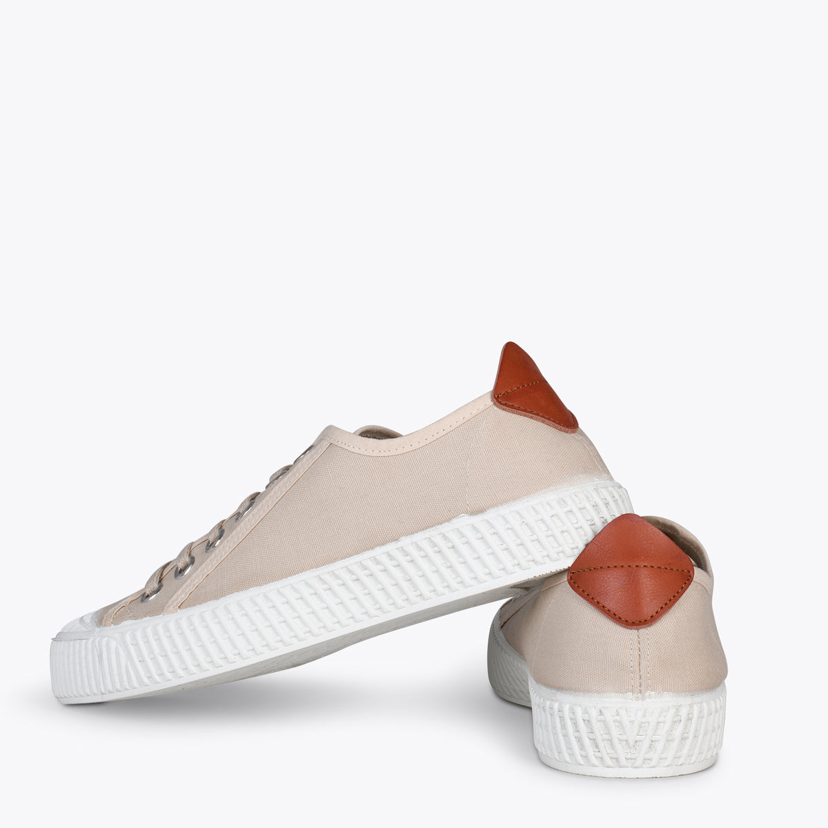 BAMBA – Zapatillas casuals de lona para mujer BEIGE