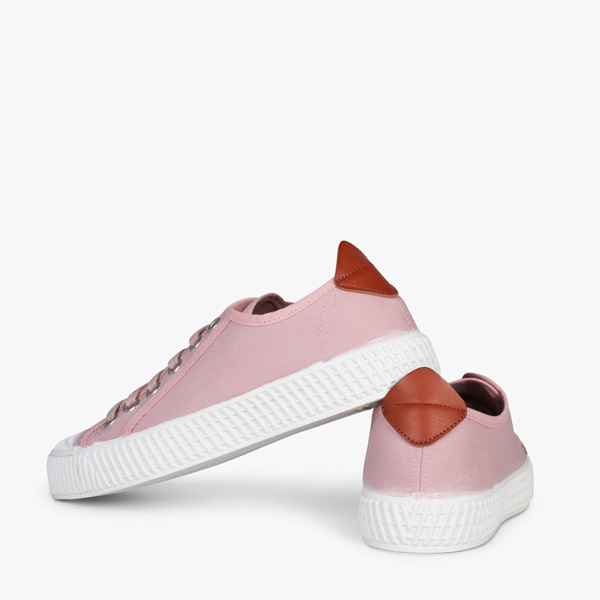 BAMBA – Zapatillas casuals de lona para mujer ROSA