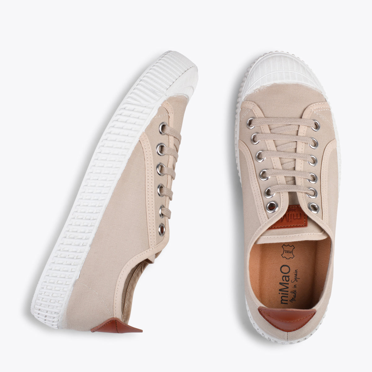 BAMBA – Zapatillas casuals de lona para mujer BEIGE