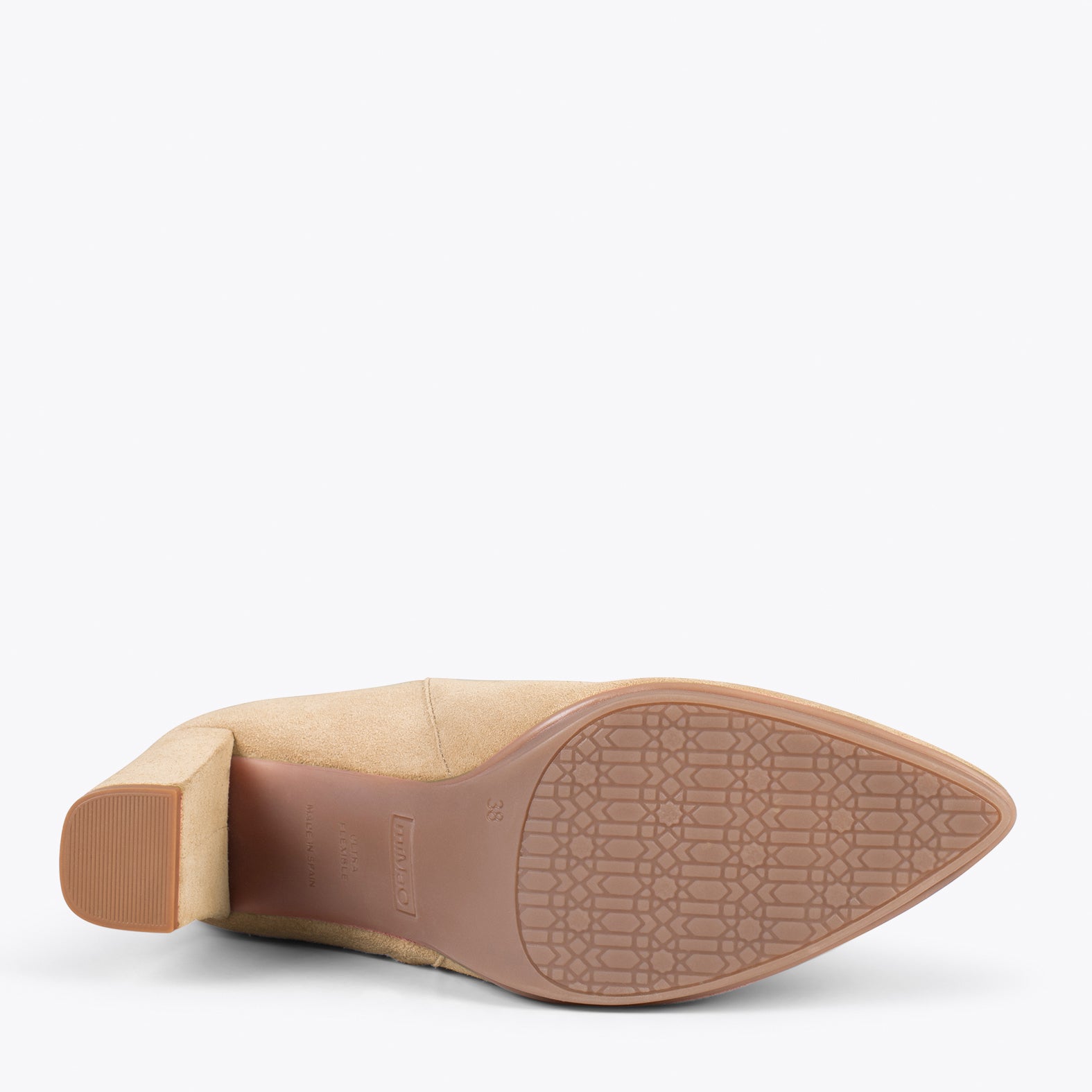 URBAN BOOTIE – SAND high heel booties