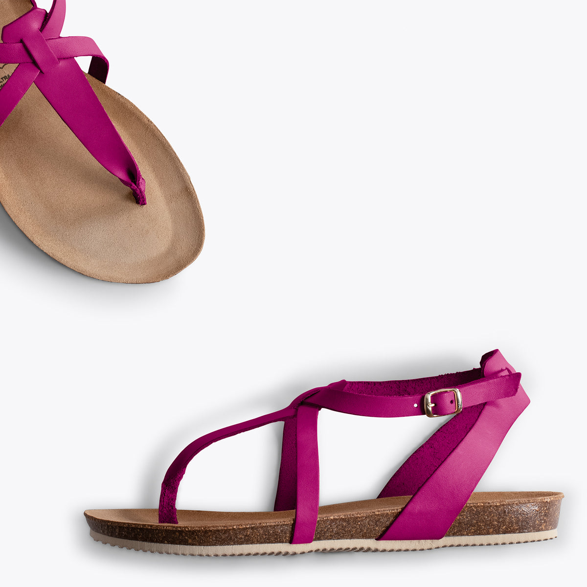 MARIPOSA - Sandalias de dedo FUCSIA BIO