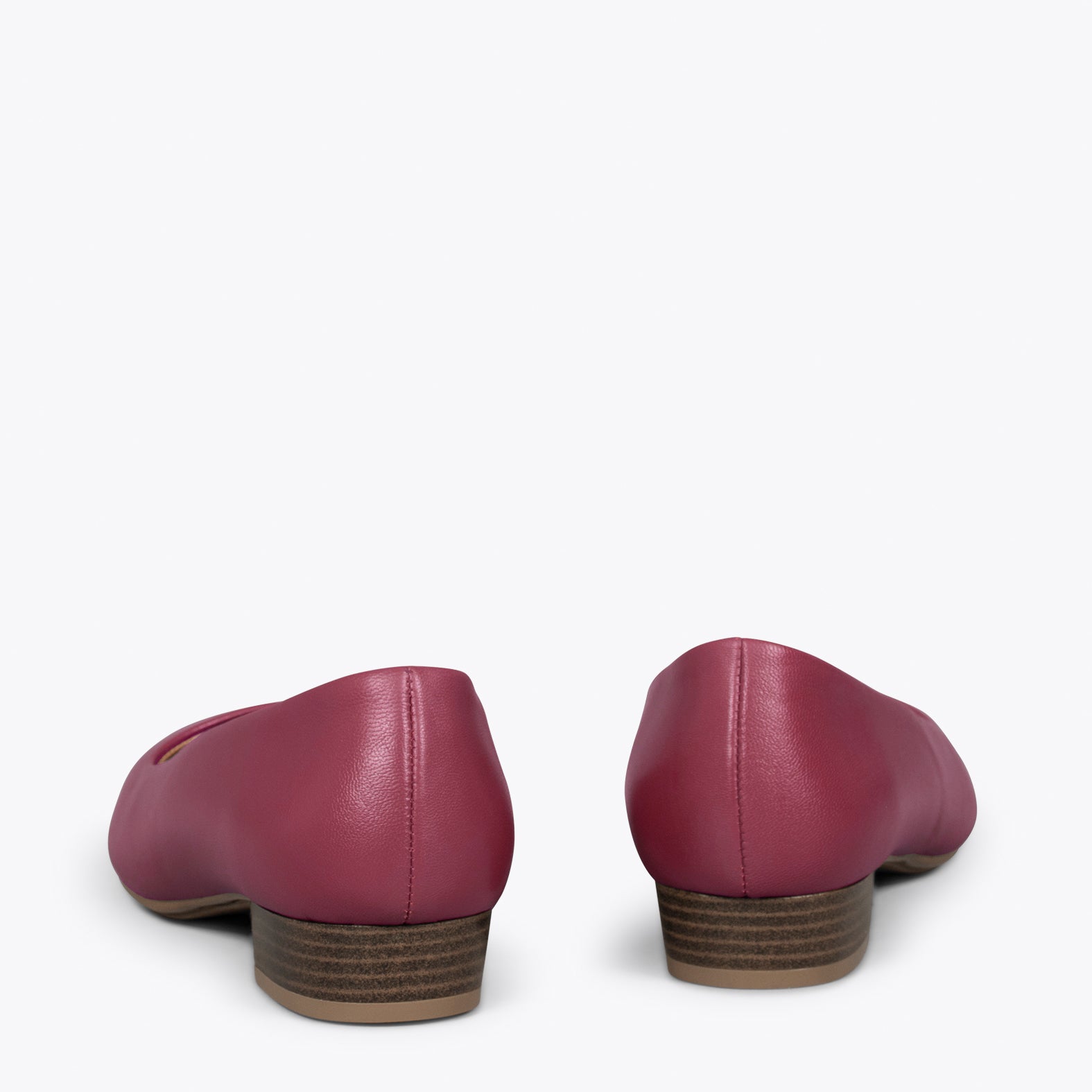 URBAN XS – Chaussures à talon bas en cuir nappa GRENAT