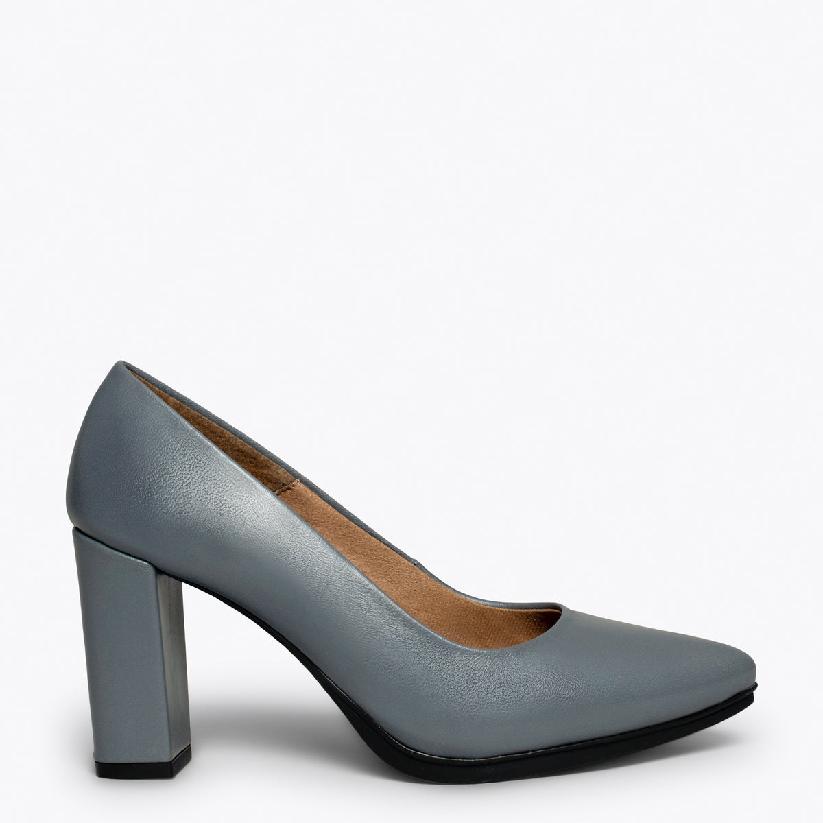 URBAN SALON - Zapatos GRISES de piel y tacón alto