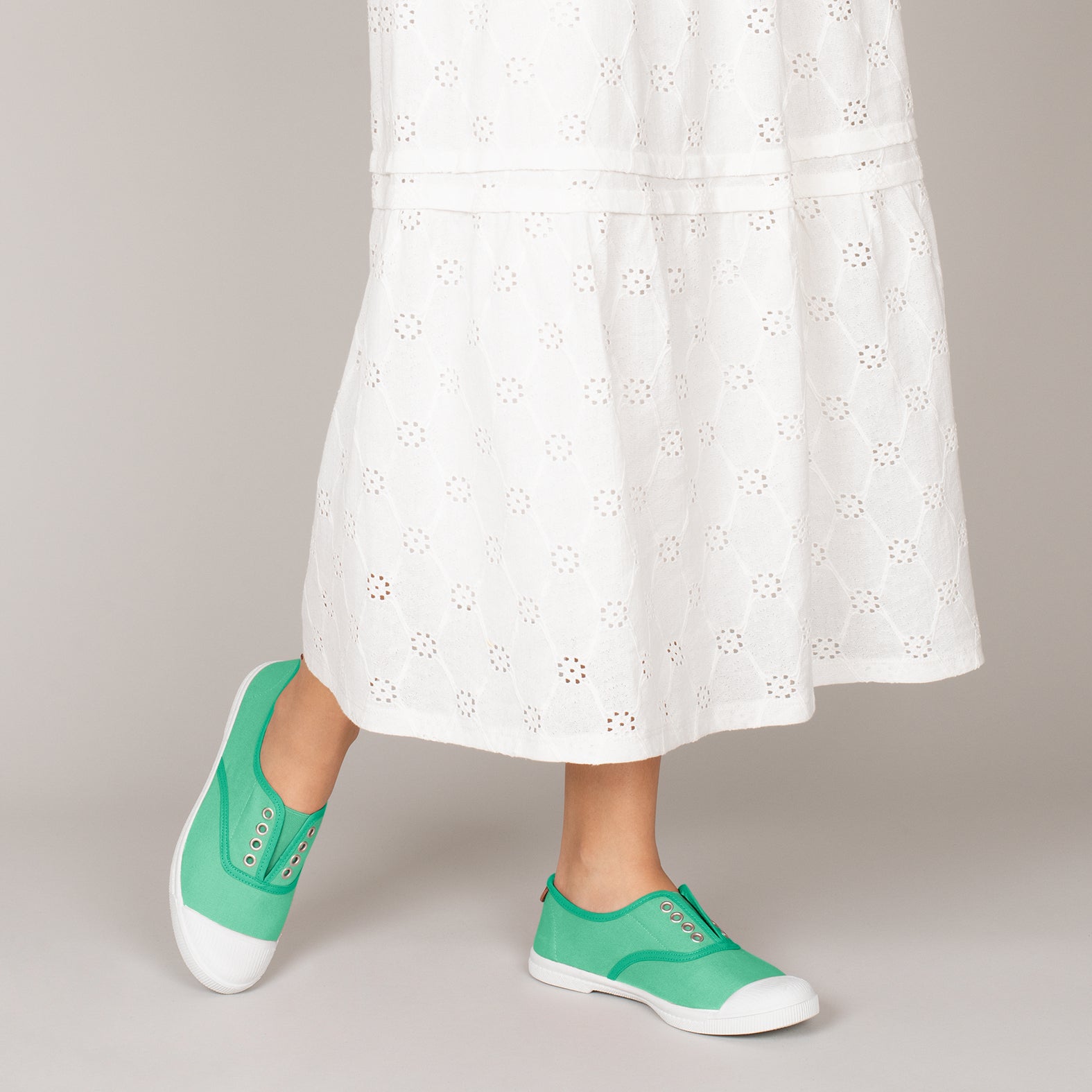 WAY - Zapatillas sin cordones de lona VERDE