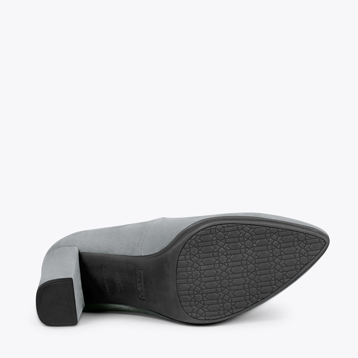 URBAN – Zapatos de tacón alto de ante GRIS