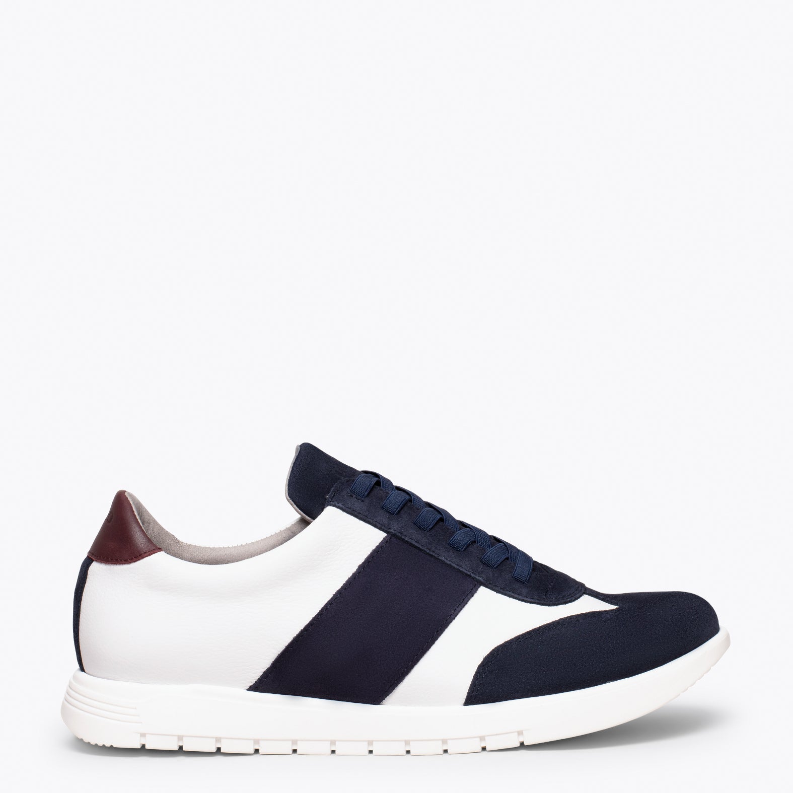 SPORT Deportivo casual MARINO Y BLANCO de piel combinada