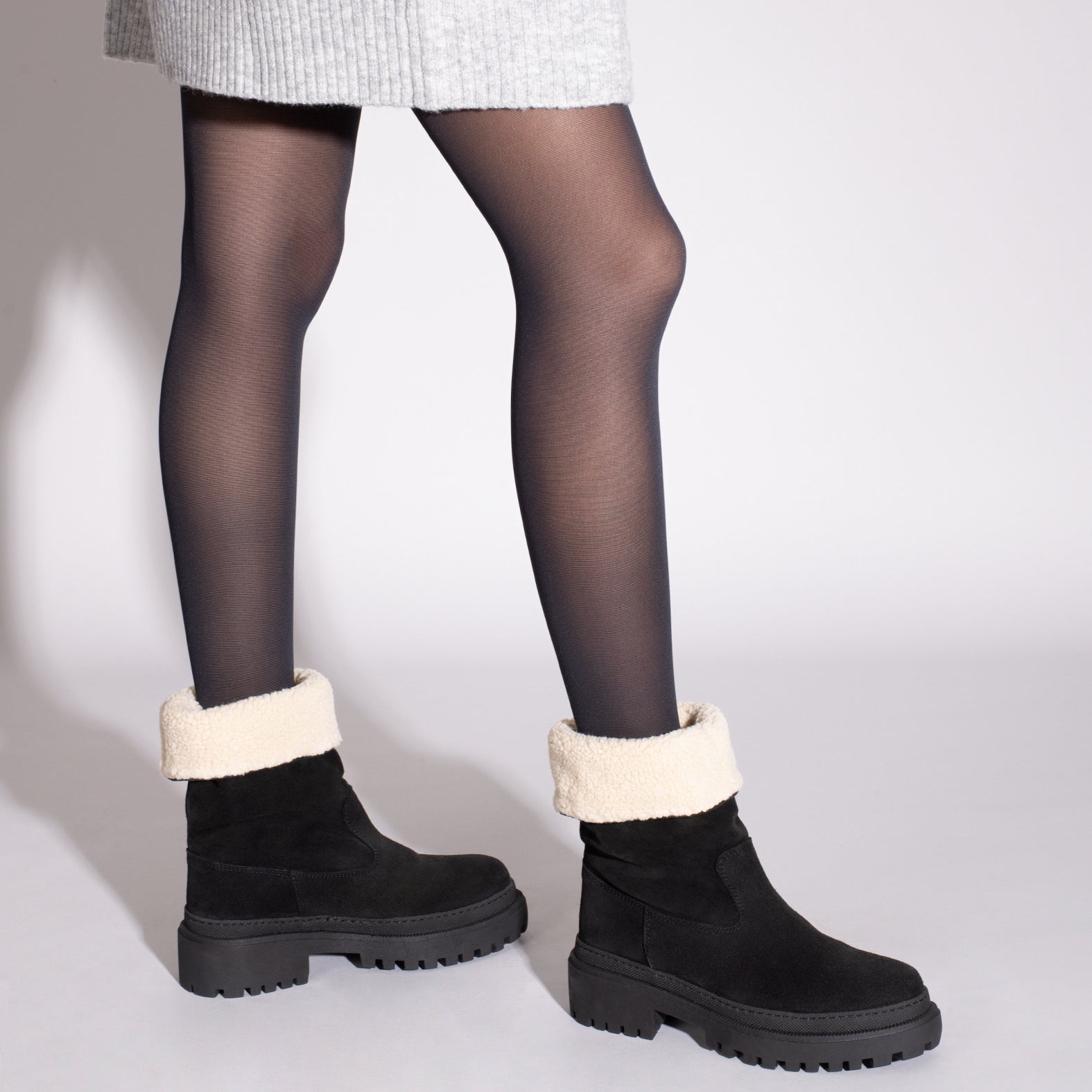 POLAR Botas NEGRAS de piel hidrófuga