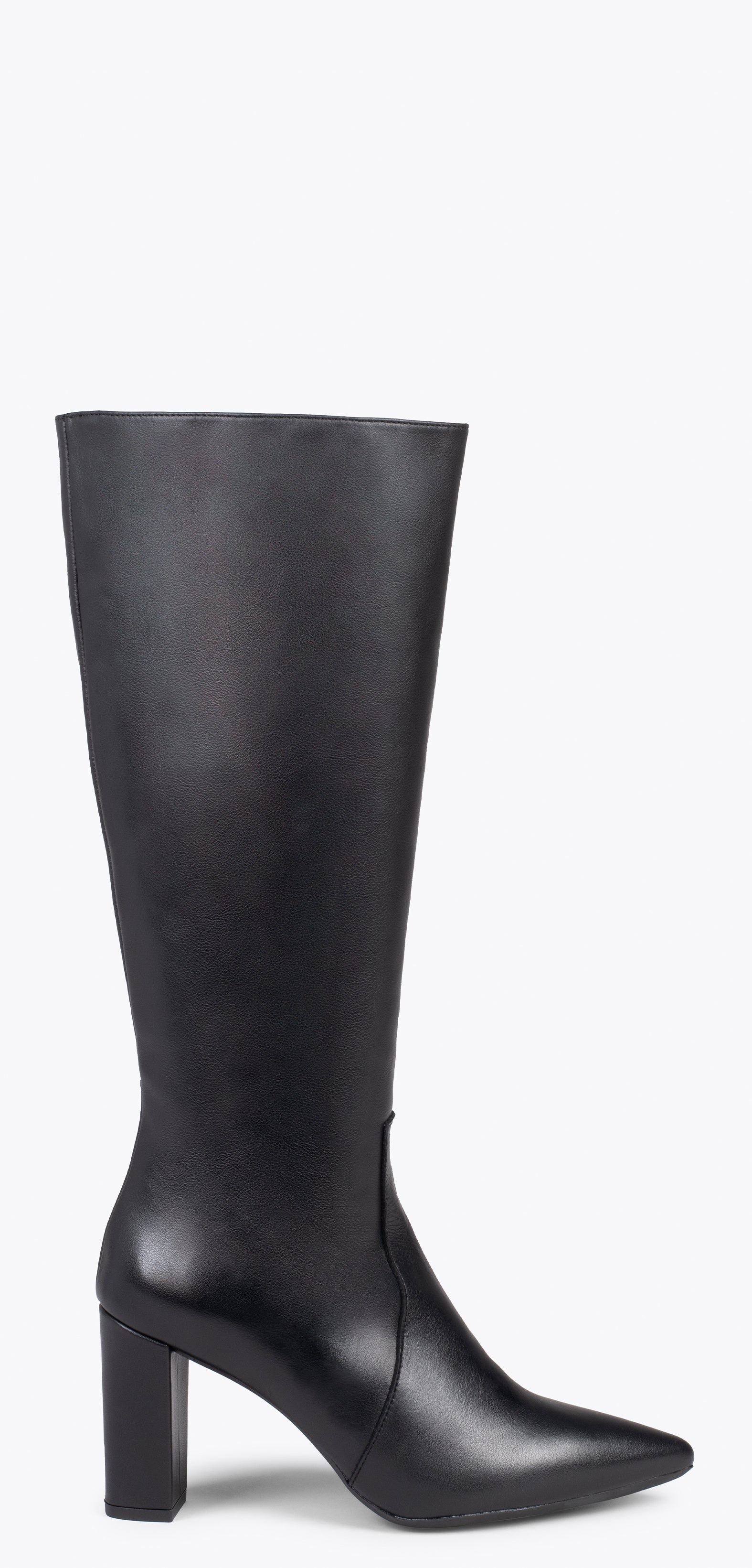URBAN – BLACK high boots with zipper