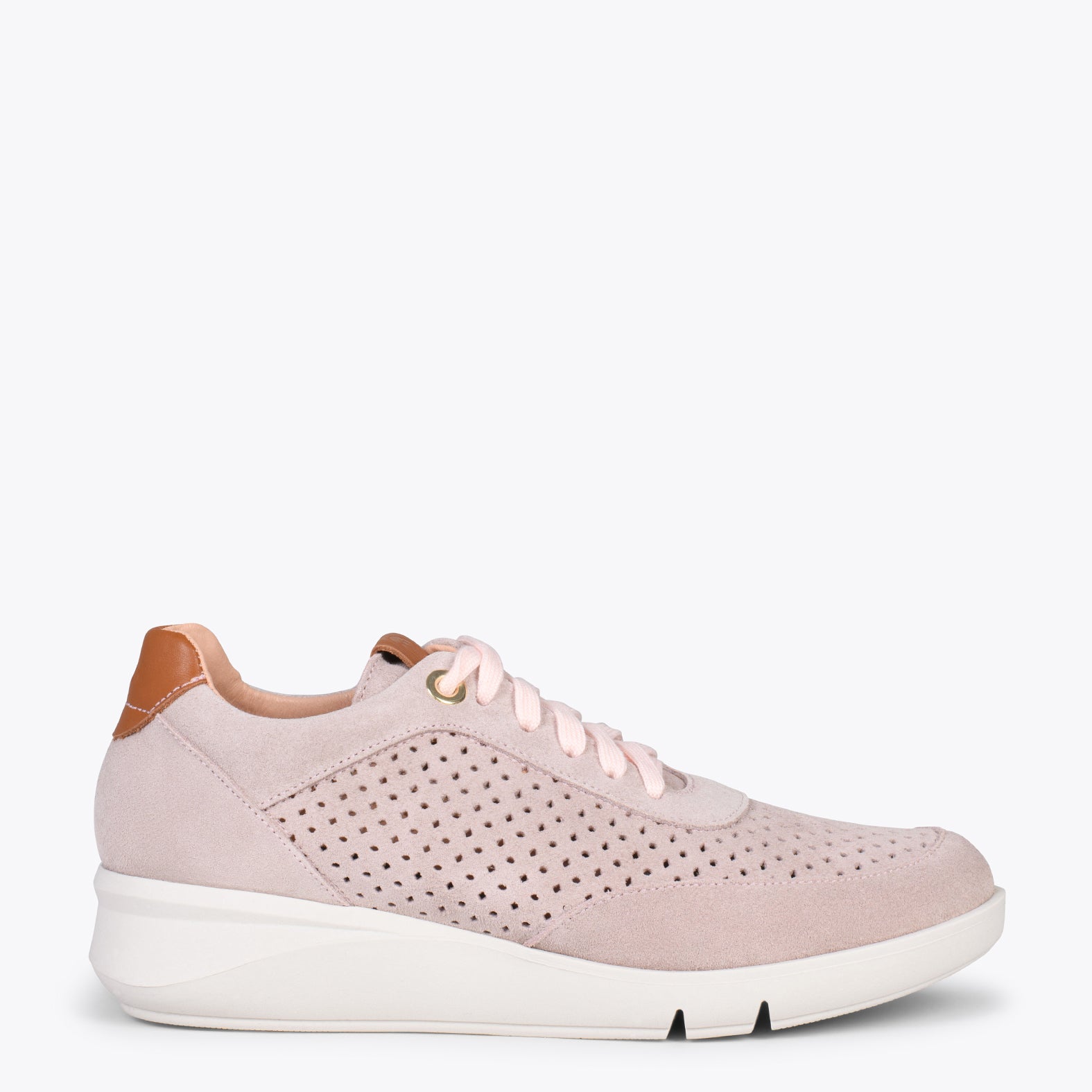 BLUCHER DEPORTIVO - Zapatillas con cuña para mujer NUDE