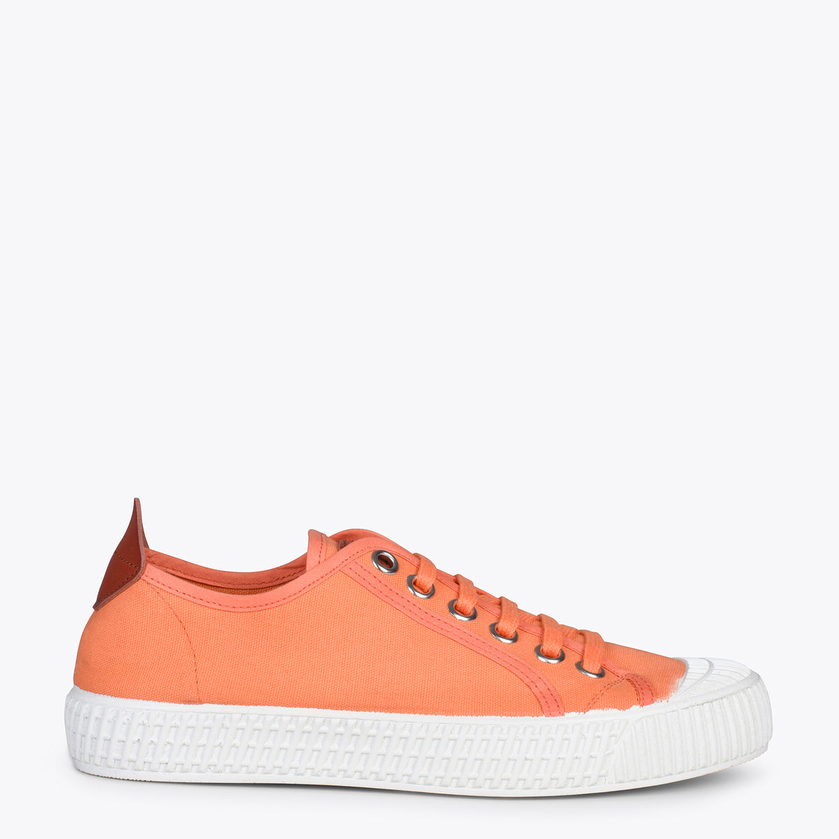 BAMBA – Zapatillas casuals de lona para mujer NARANJA