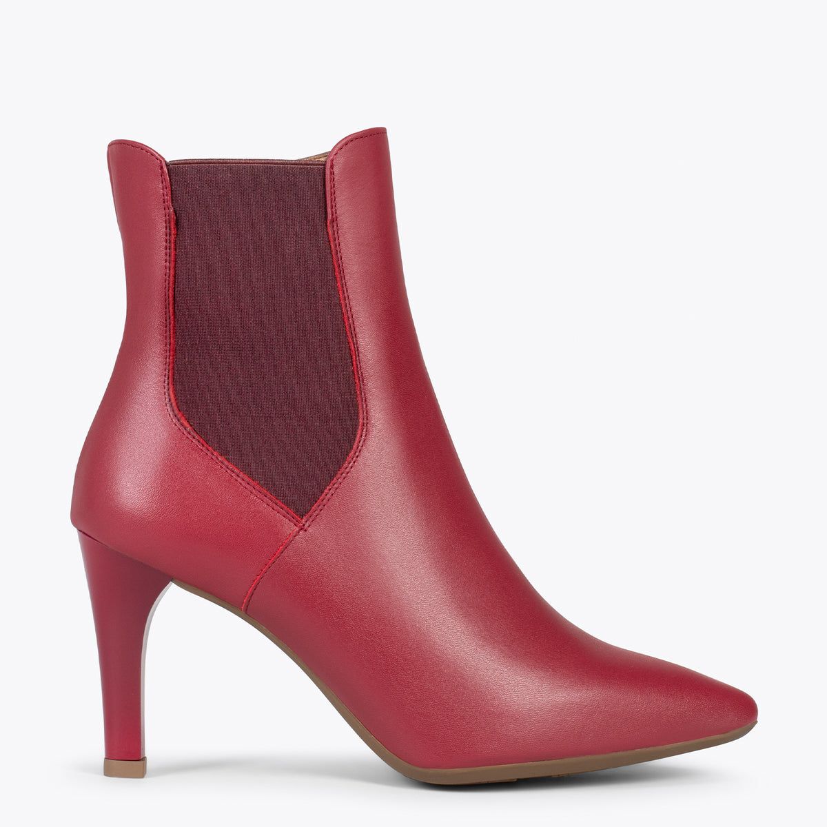 BOTÍN GLAM – Botines de vestir con tacón alto GRANATE