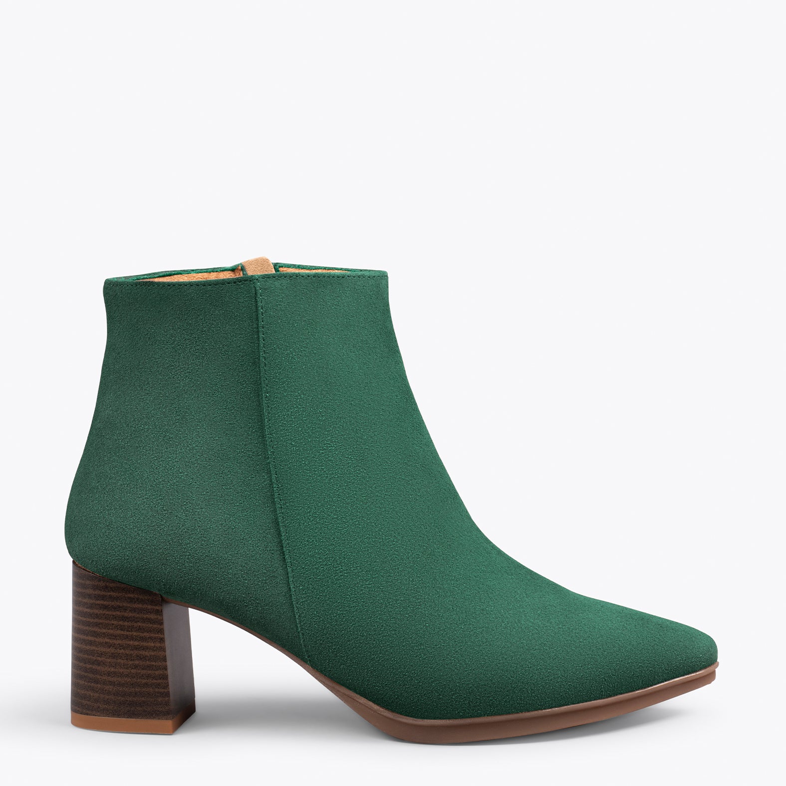 CITY - Botines de tacón ancho y punta fina VERDE - miMaO ®