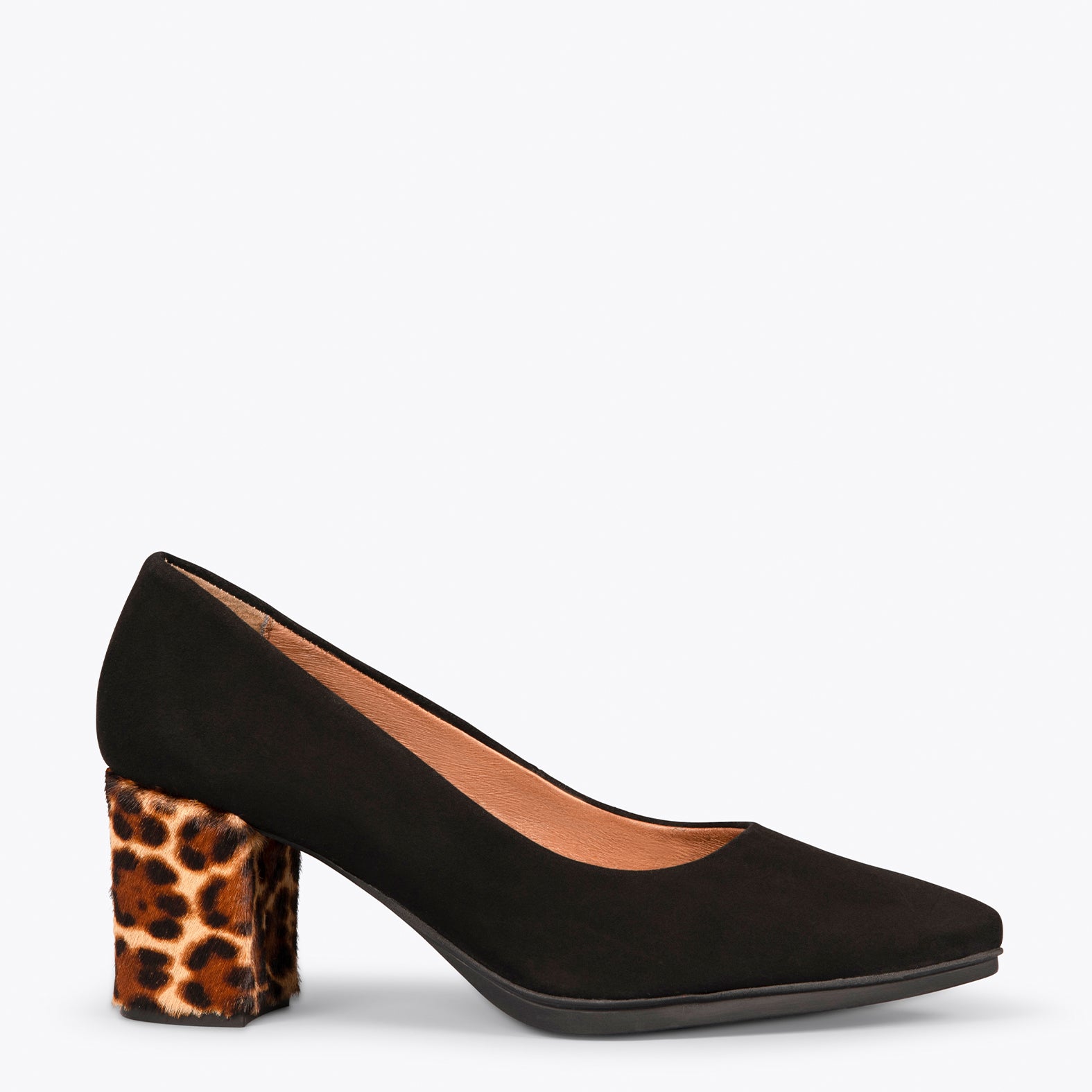 URBAN S WILD - Zapatos negros de tacón Animal Print LEOPARDO - miMaO ®