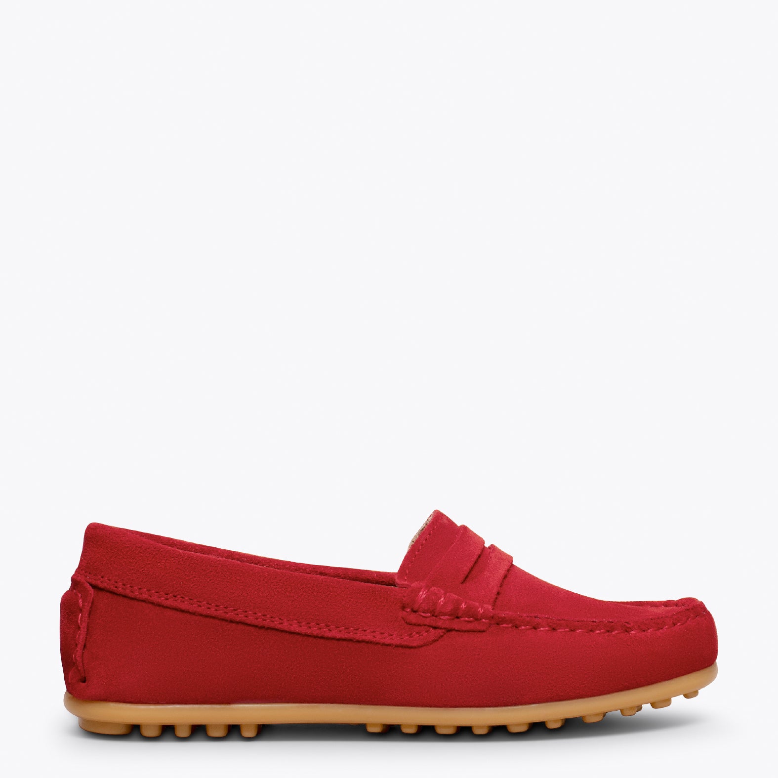 MOCASÍN Mocasines ROJOS para niños de piel