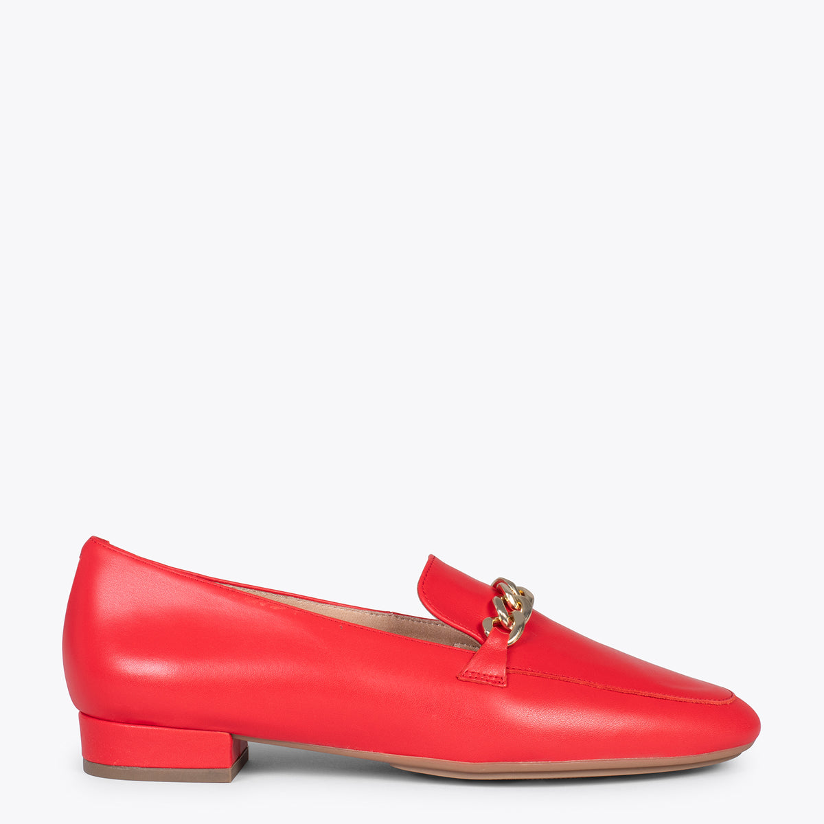 CHAIN - Mocasines planos de mujer ROJO