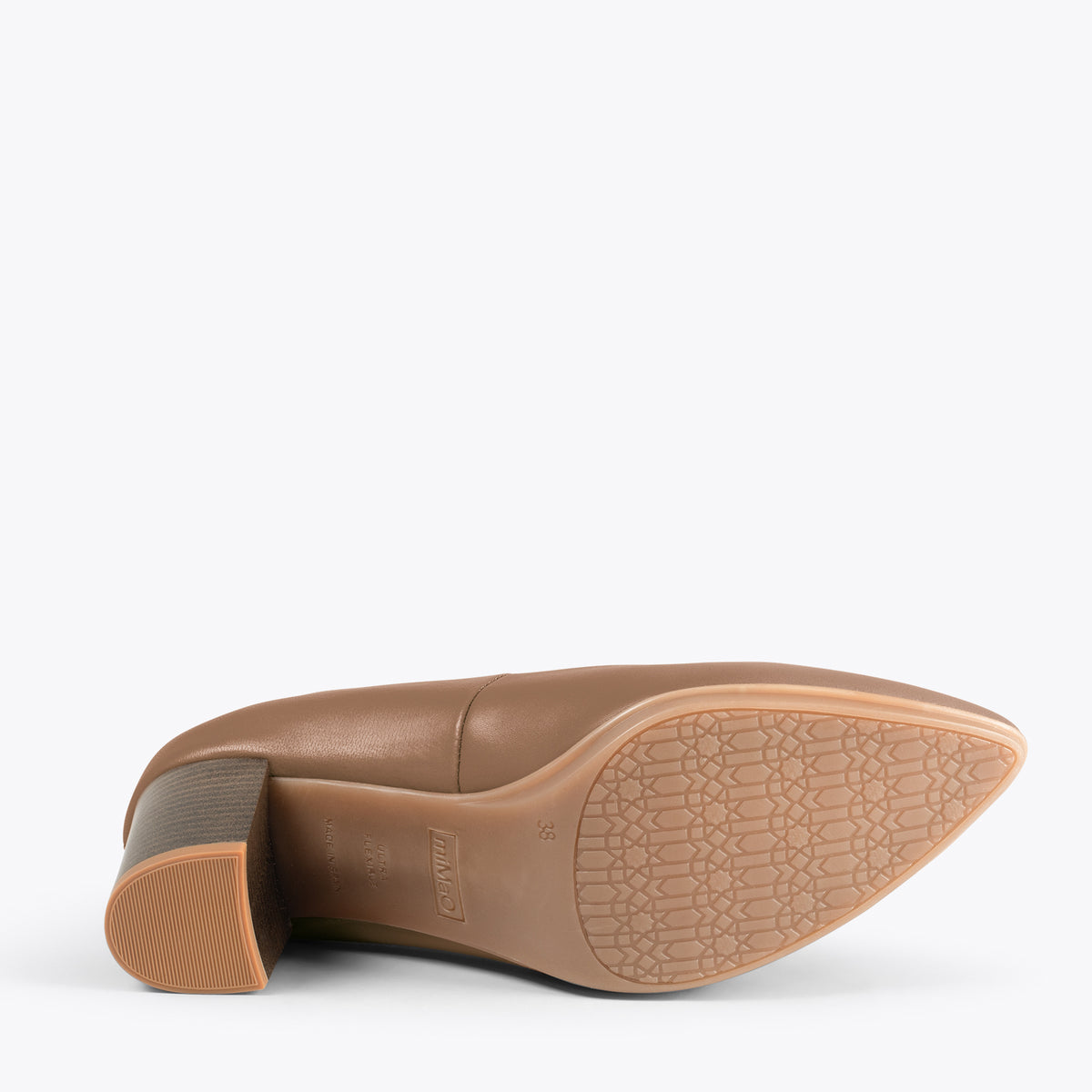 URBAN S SALON – Zapatos de tacón medio de napa MARRÓN