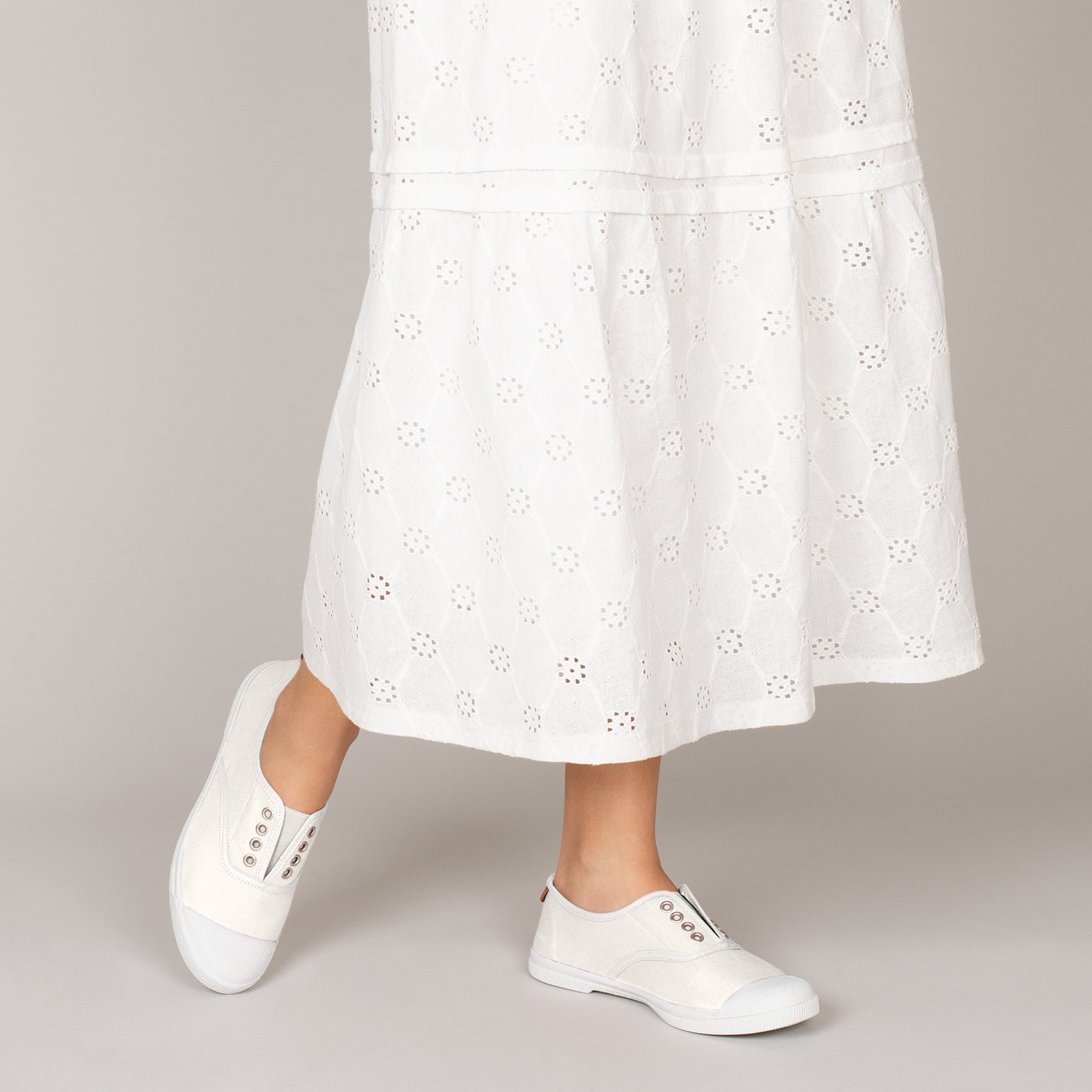 WAY - Zapatillas sin cordones de lona BLANCAS - miMaO ®