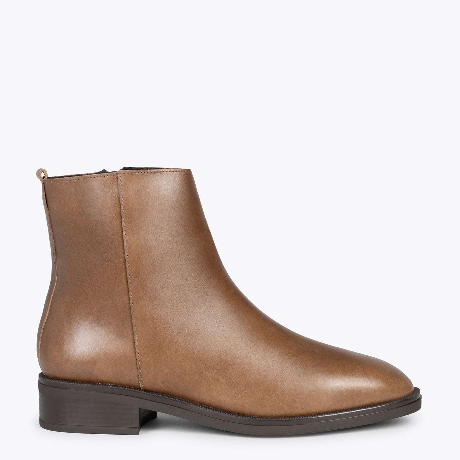 MANCHESTER – Botines planos con cremallera TAUPE - miMaO ®