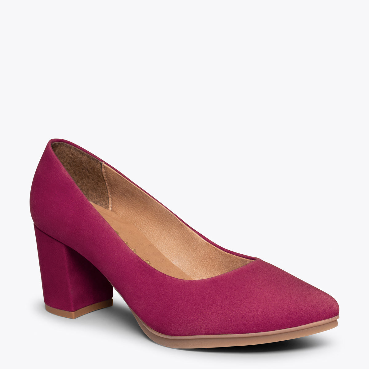 URBAN S – BURGUNDY suede mid heels