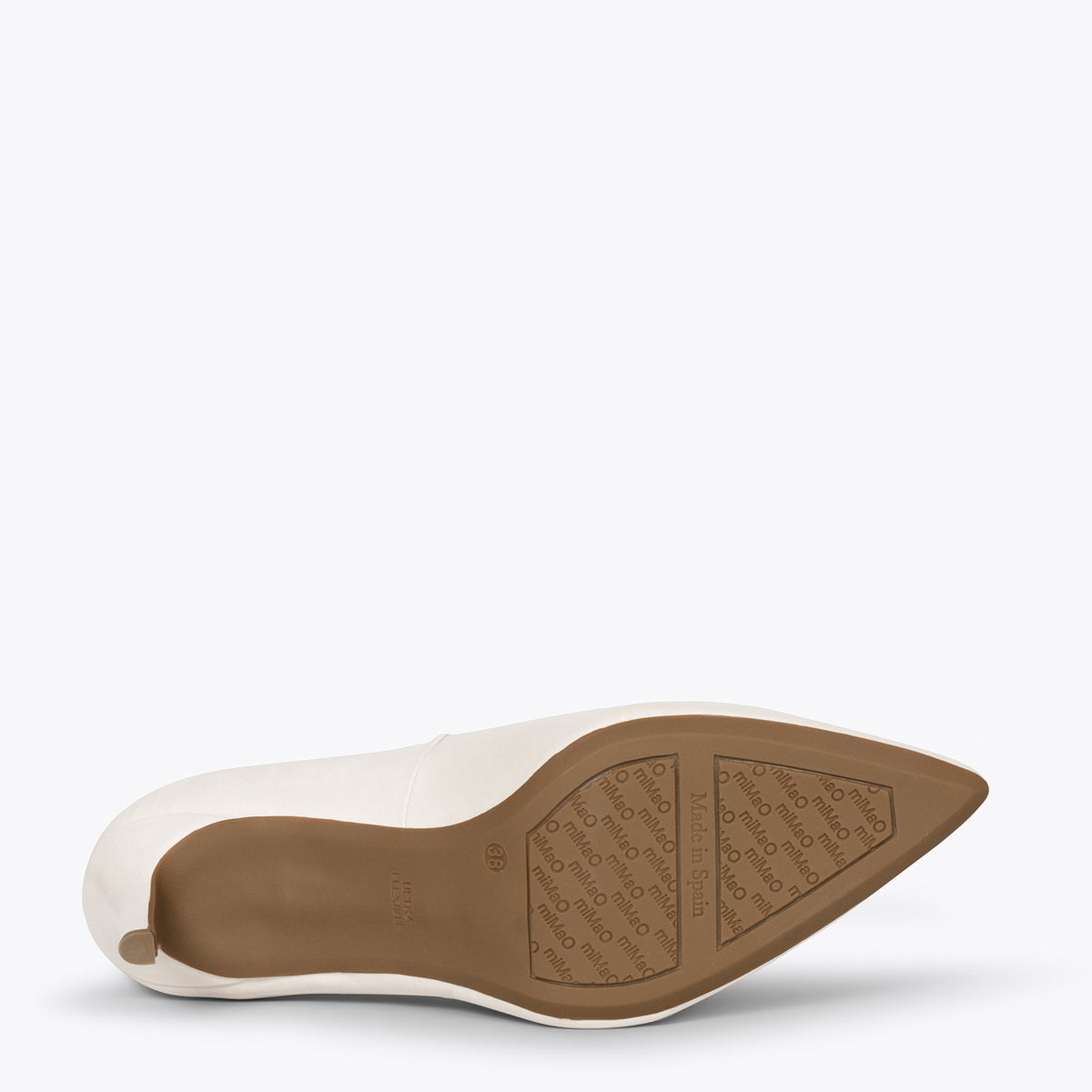 STILETTO Zapatos de charol BLANCO con tacón de aguja