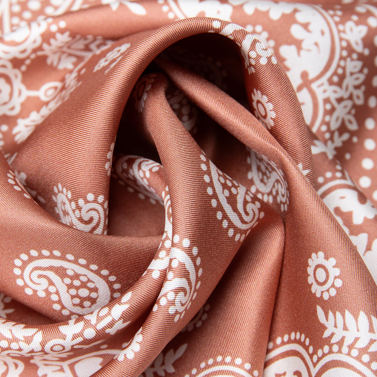 PRISMA SCARF - 100% silk scarf with a pink-toned print