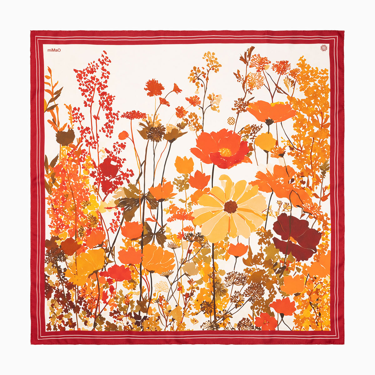 CARRÉ JARDIN - Foulard 100% soie à motif floral