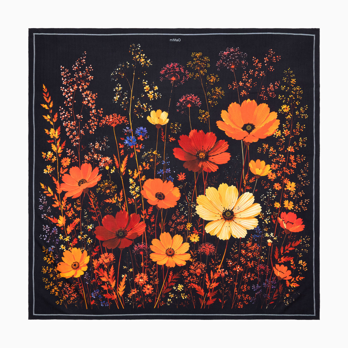 MIRAFLORES SJAAL - Sjaal van 100% wol met een bloemenprint