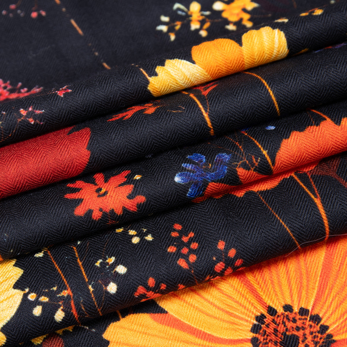 PAÑUELO MIRAFLORES - Pañuelo 100% lana con estampado floral