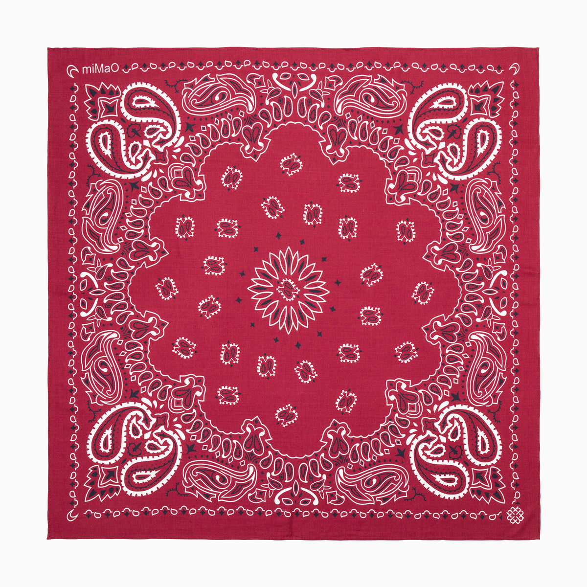 VERAGUAS SJAAL - Sjaal van wol en zijde met een rood print