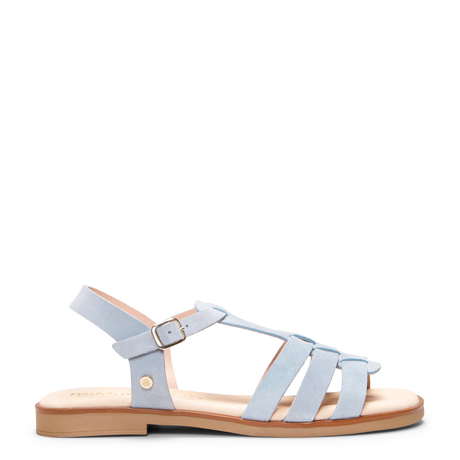NAIRA – Nu-pieds à lanières en daim BLEU