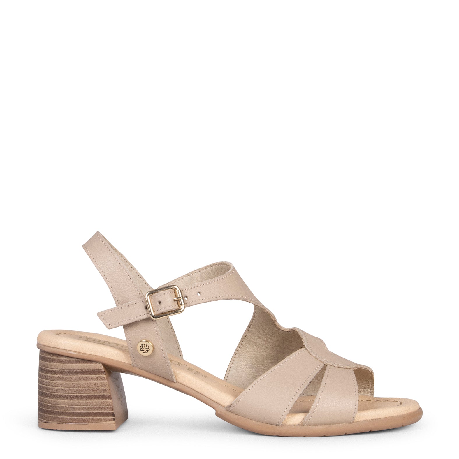 ESTRELLA - Sandalias tacón Ancho BEIGE