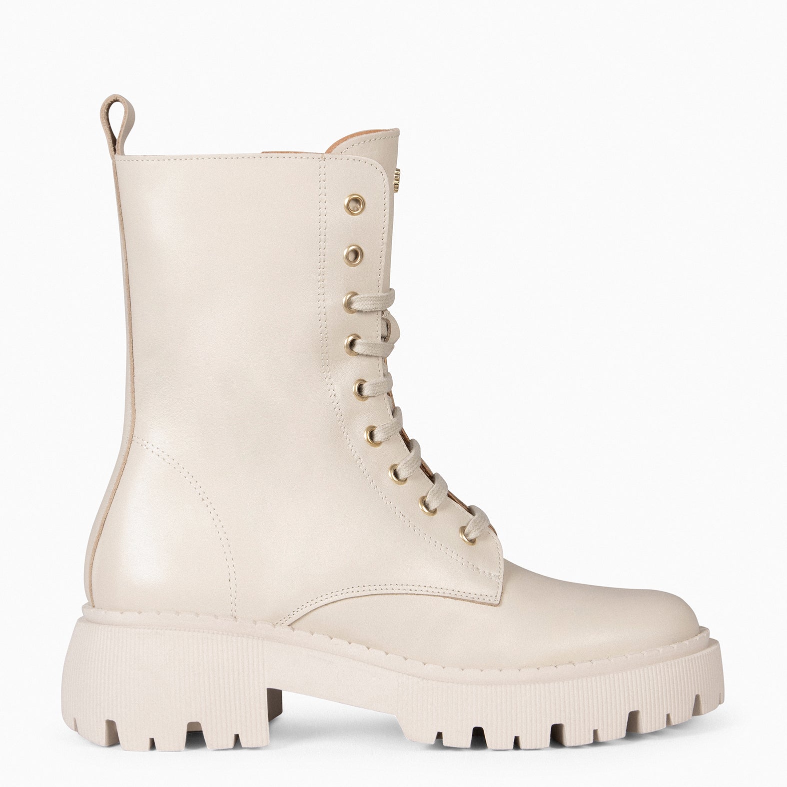HALEN - Botas militares plataforma track BEIGE - miMaO ®
