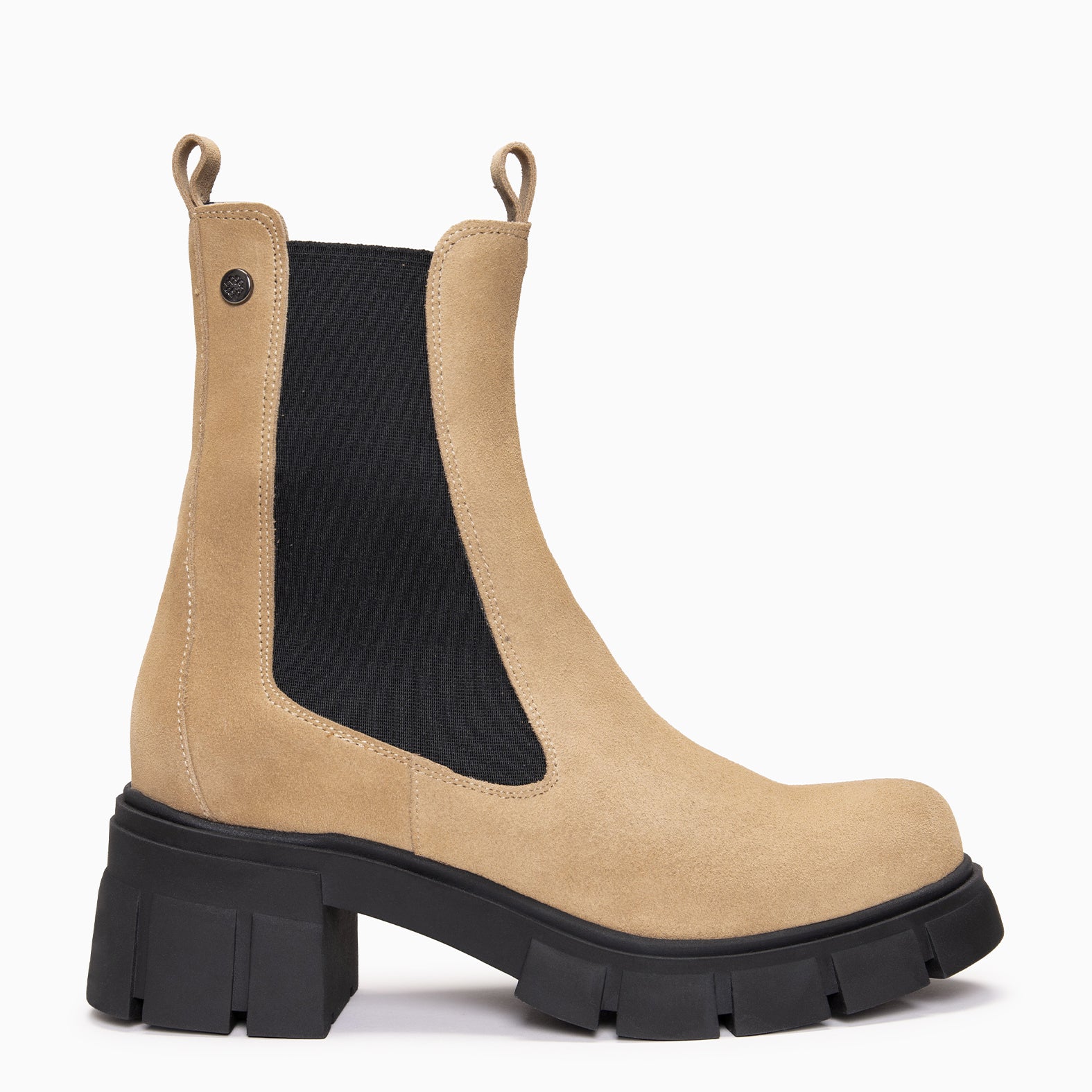 LUCIA - Botines Chelsea con plataforma BEIGE - miMaO ®