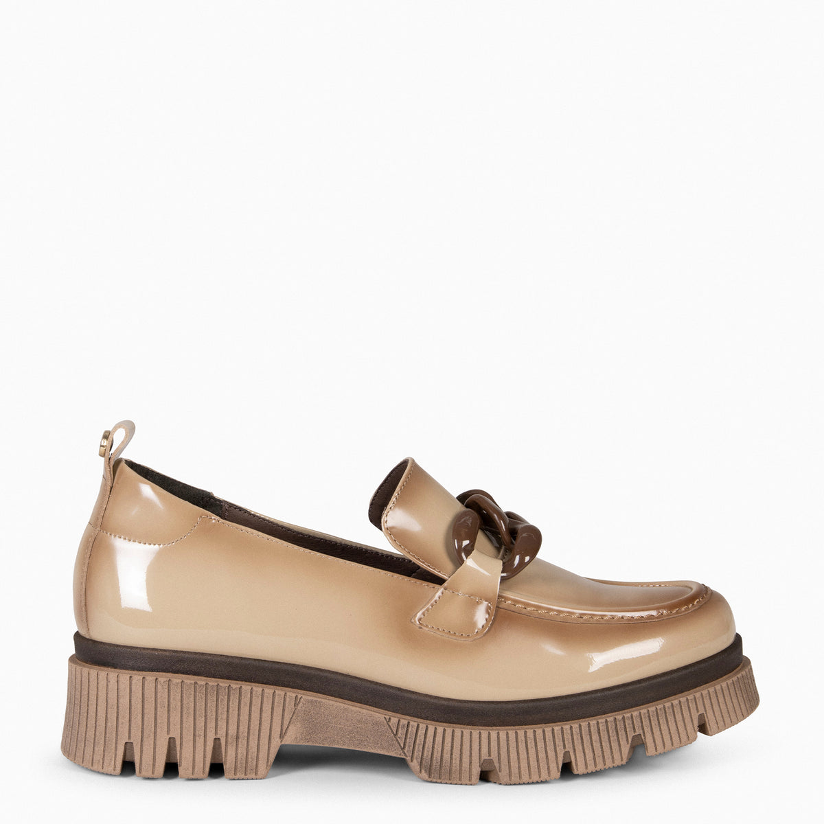 LOLA - Mocasines con suela track BEIGE - miMaO ®