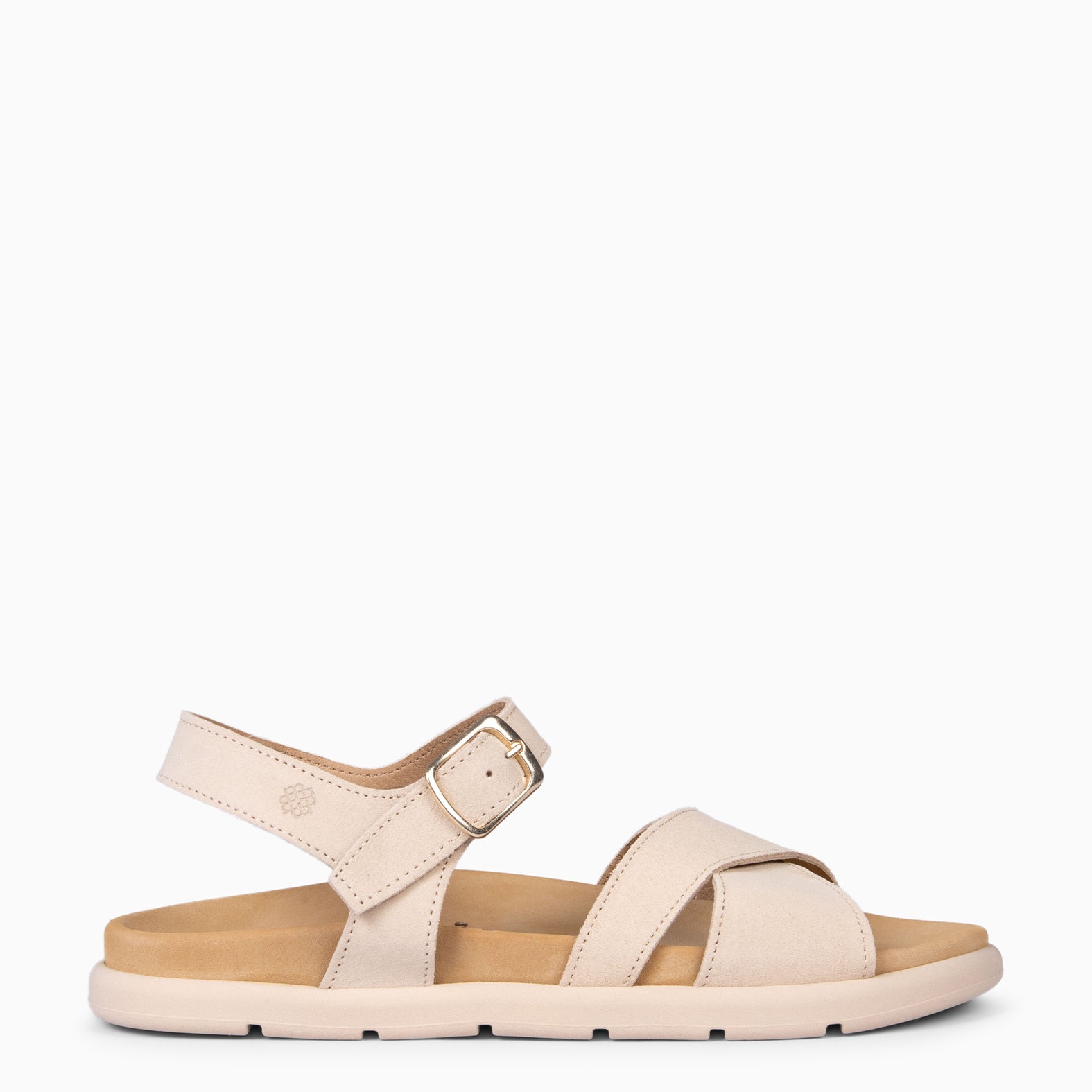 BRISA - Sandalias Baresoft de ante BEIGE